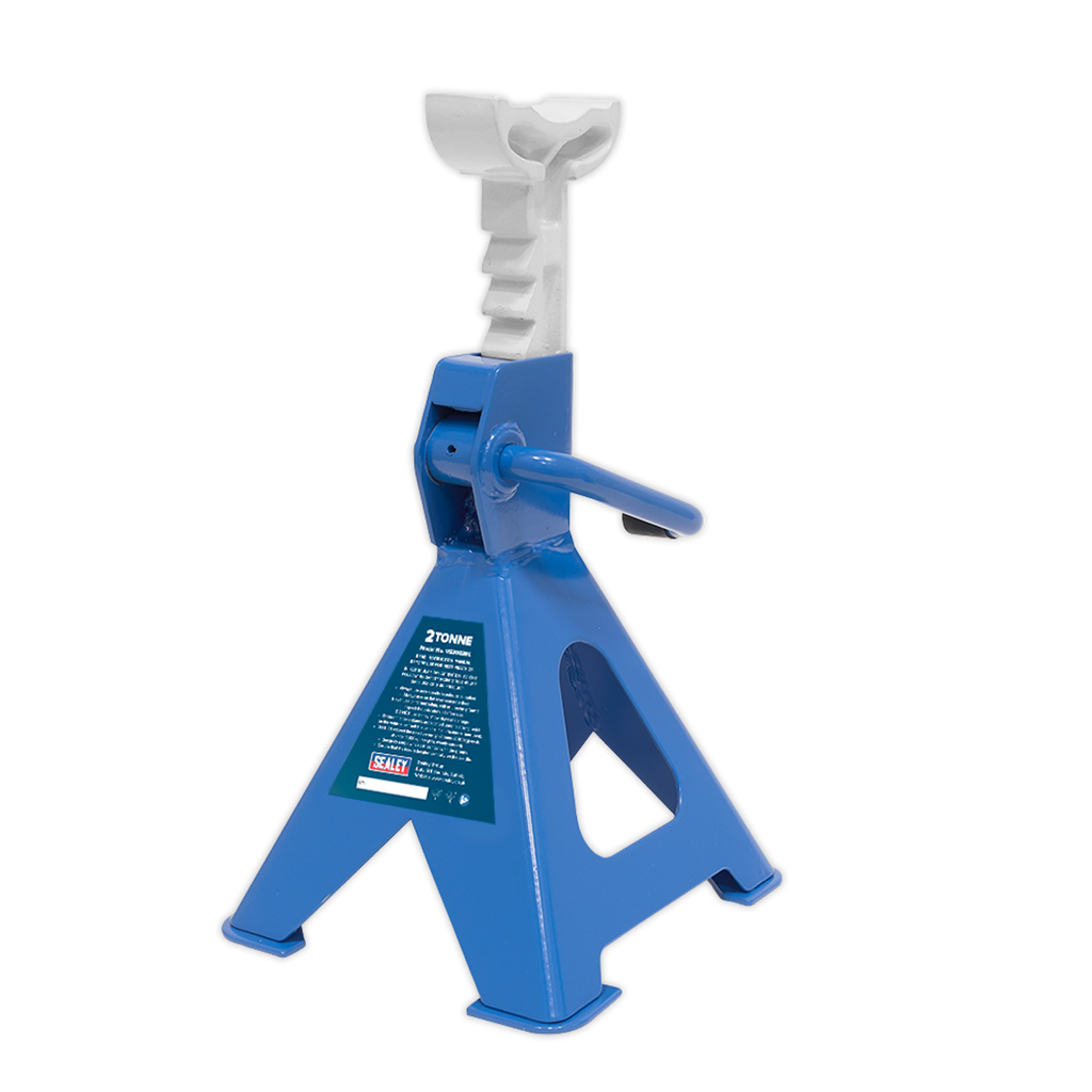 Ratchet Type Axle Stands, 2 Tonne Capacity per Stand, Blue (VS2002BL)