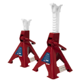 Ratchet Type Axle Stands, 3 Tonne Capacity per Stand, Red (VS2003)