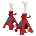 Ratchet Type Axle Stands, 6 Tonne Capacity per Stand, Red (VS2006)