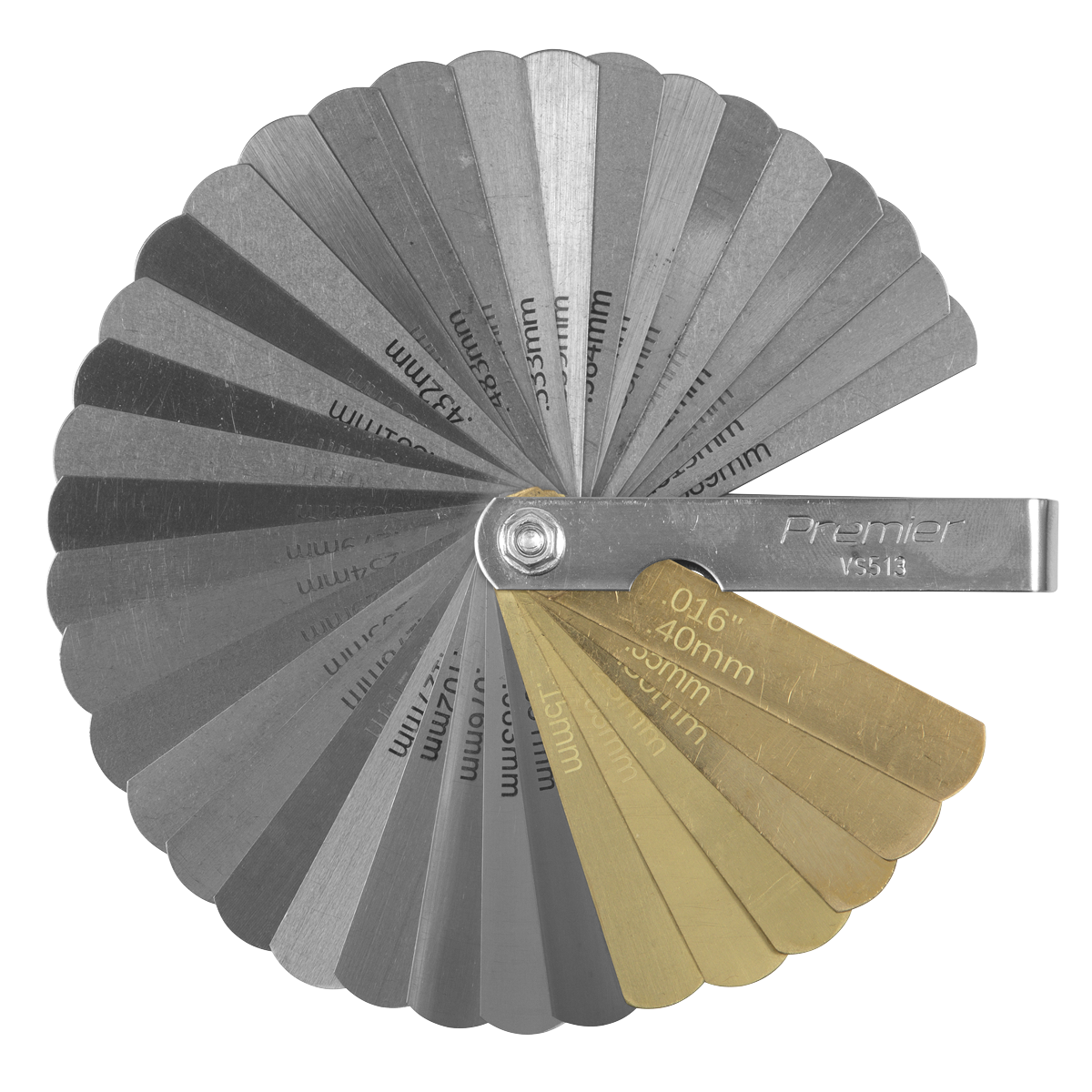 Premier Combination Steel/Brass Dual Marked Feeler Gauge 36