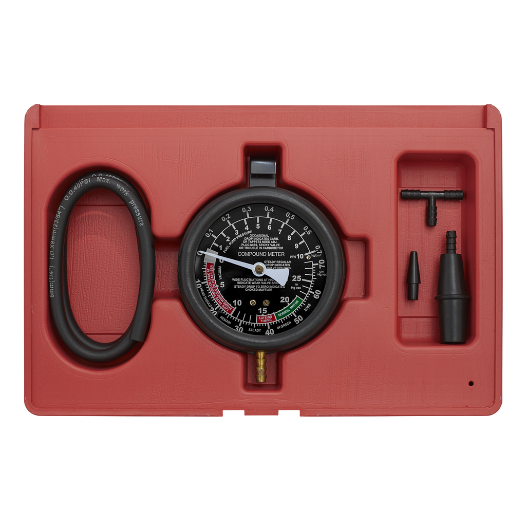 Vacuum & Fuel Pump Pressure Test Gauge Set
