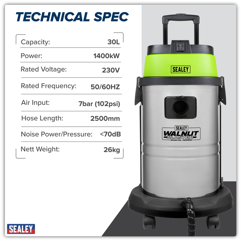 Walnut Blaster 30L Capacity