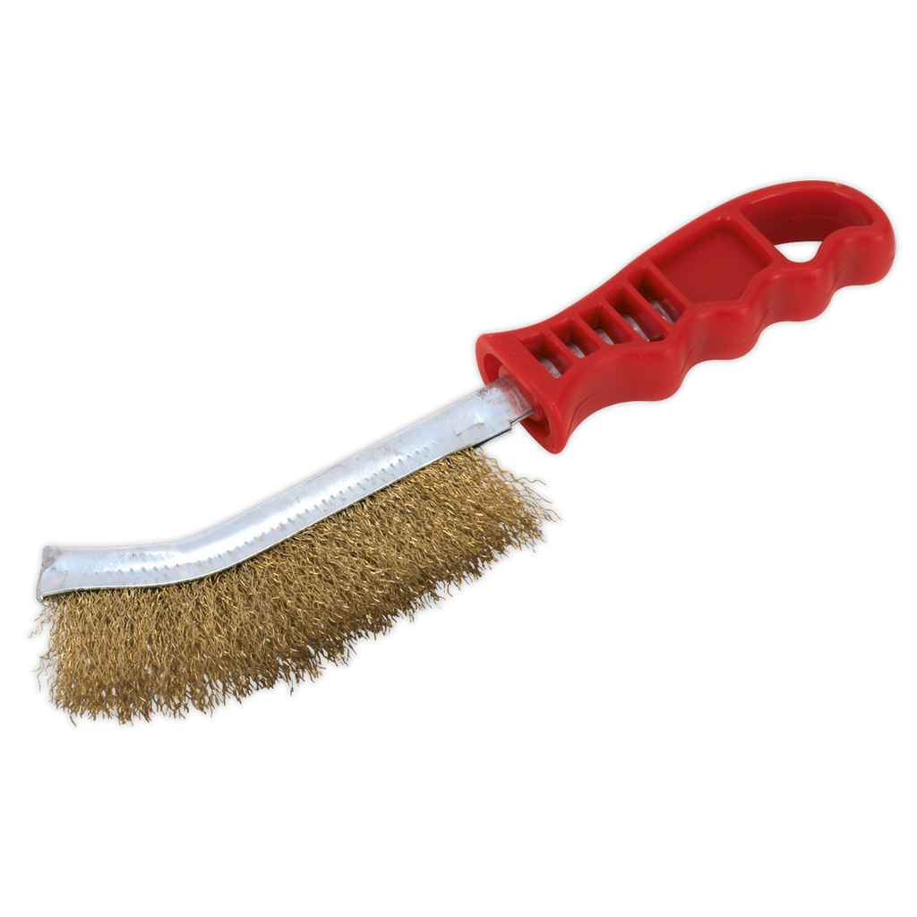Wire Brush Brassed Steel Plastic Handle