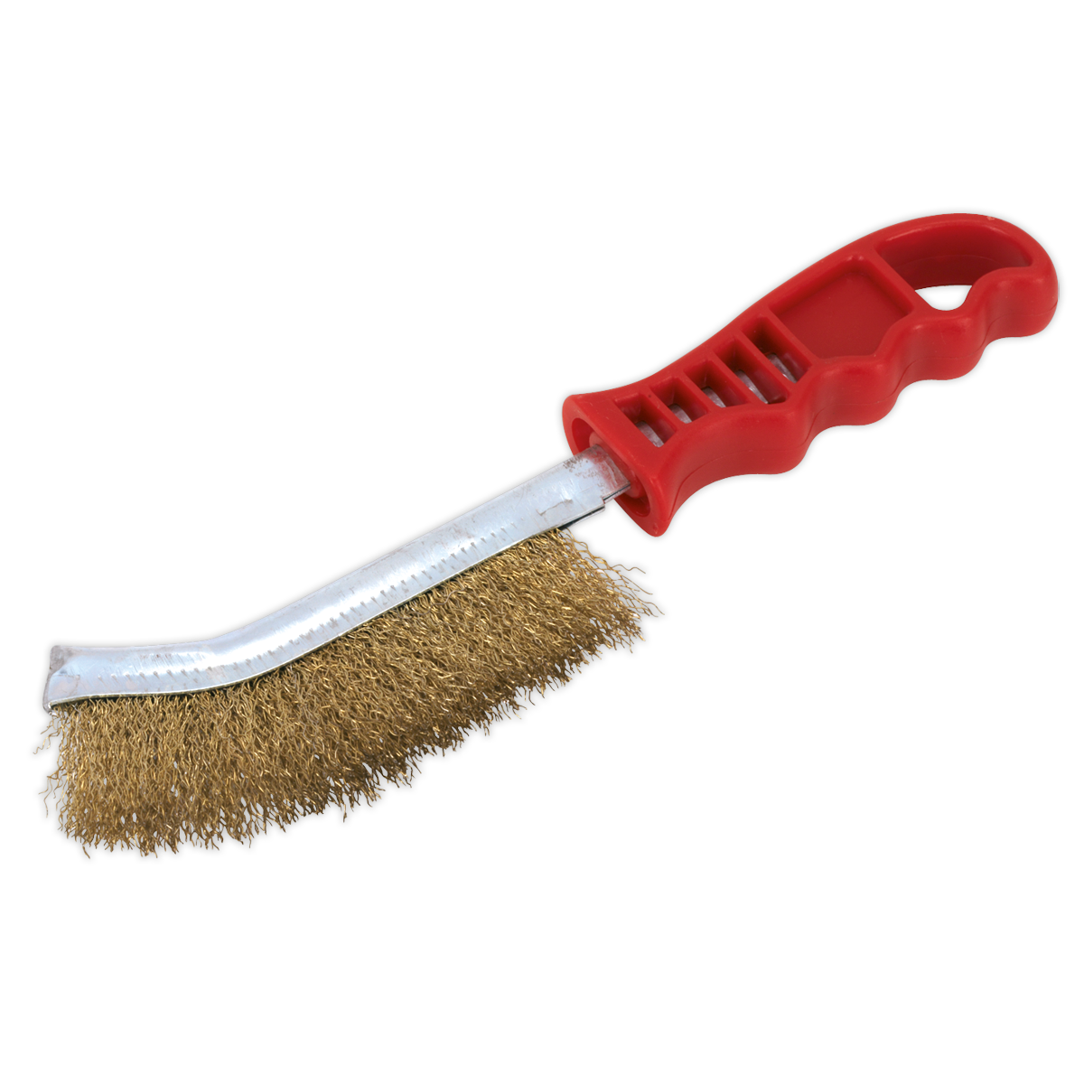 Brassed Steel Wire Brush with Plastic Handle - Display Box o