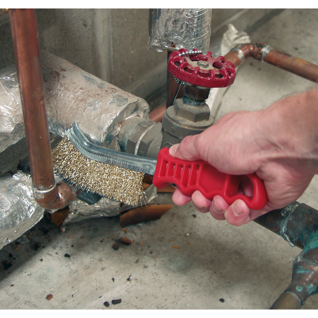 Wire Brush Brassed Steel Plastic Handle