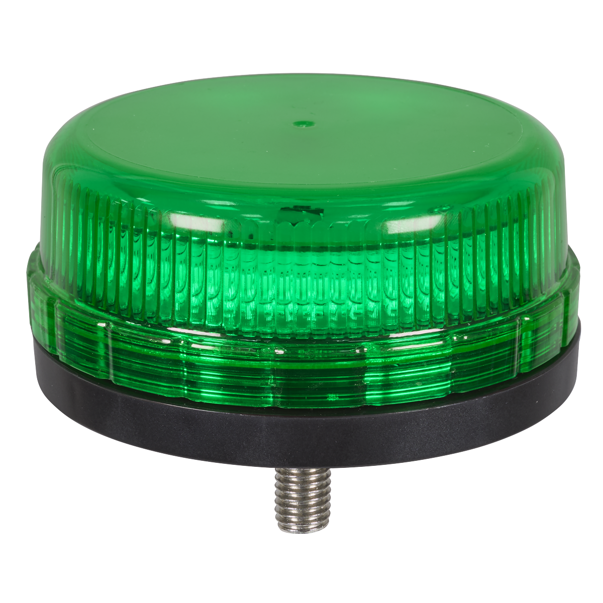 SMD LED Rotating Flashing Warning Beacon with 12mm Bolt Fixing - Green 12/24V