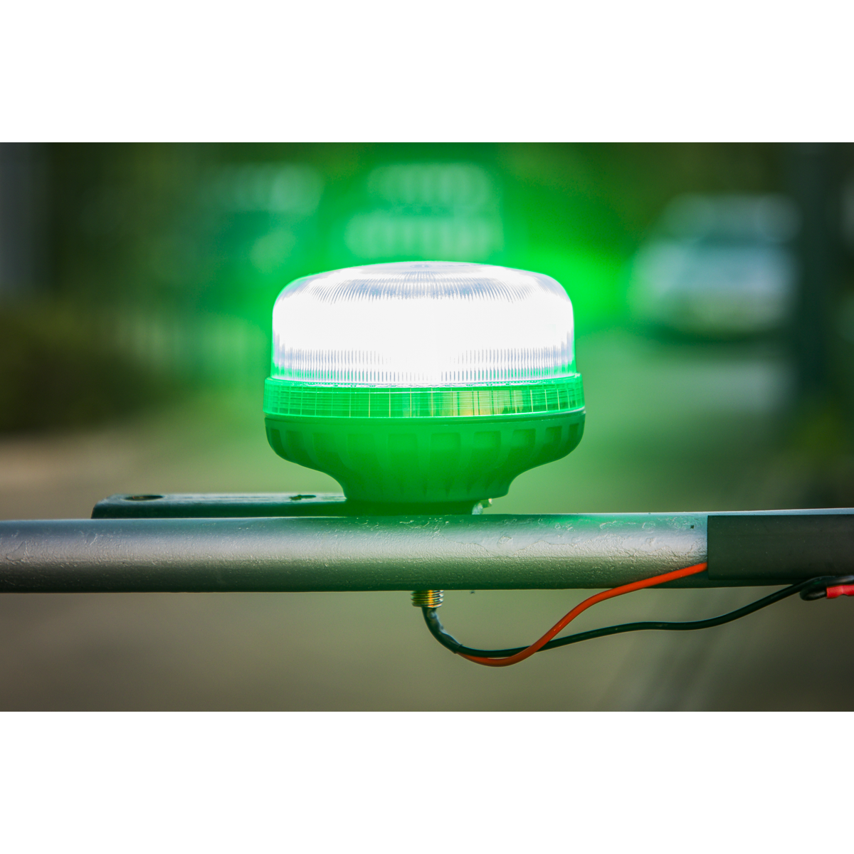 Warning Beacon with 12mm Bolt Fixing 36W SMD LED 12/24V - Green