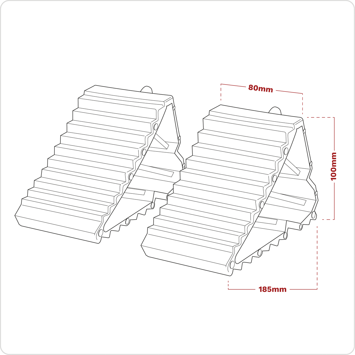 Composite Wheel Chocks, Pair (WC09)