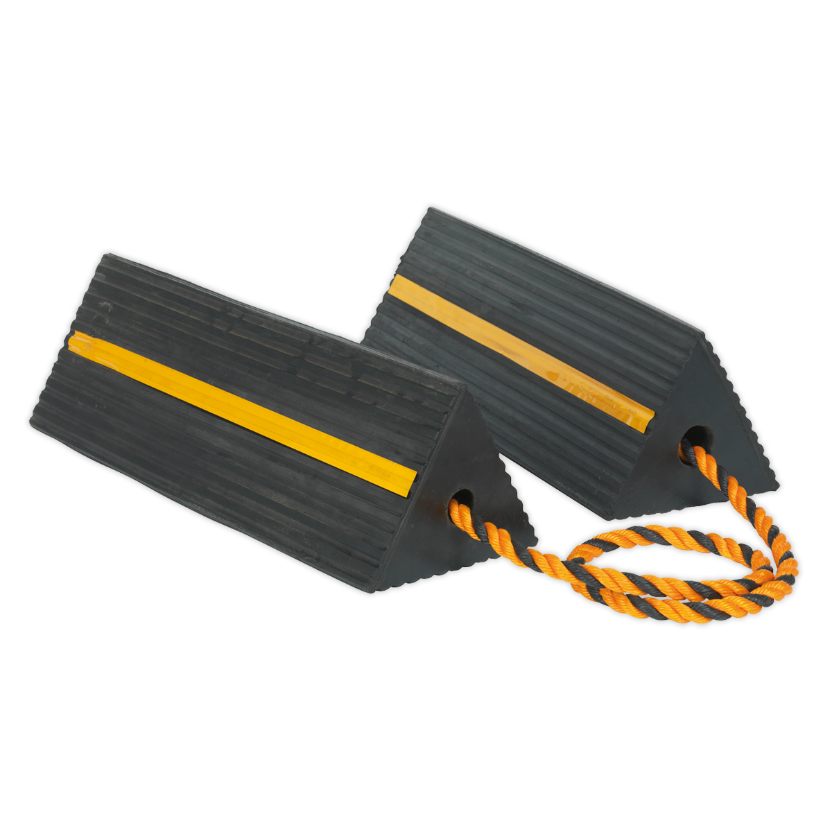 Heavy-Duty Rubber Wheel Chocks, Pair (WC11)