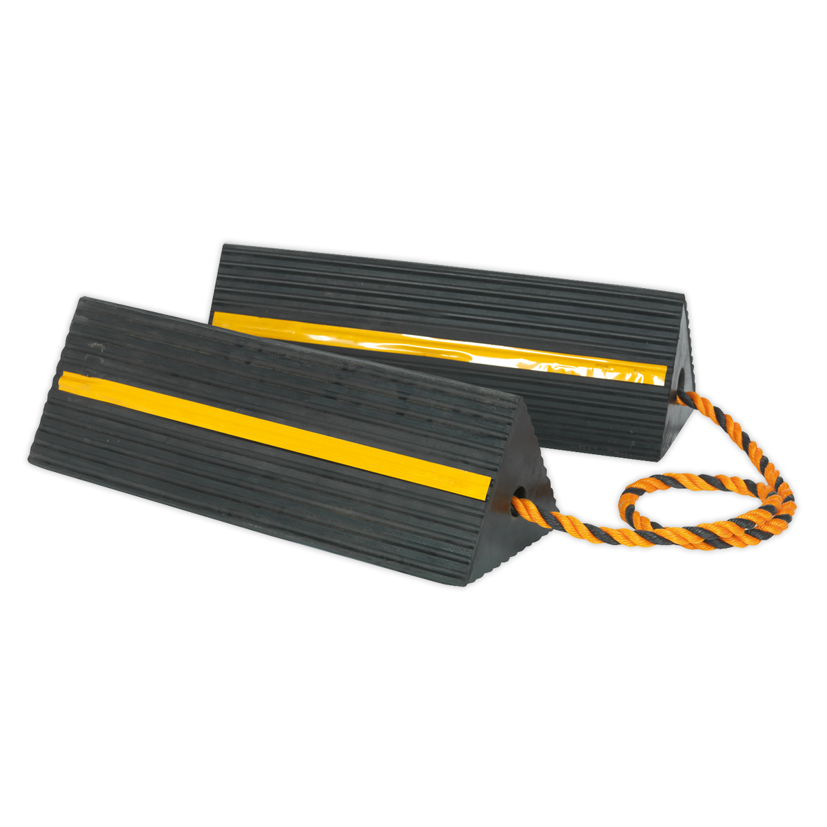 Heavy-Duty Rubber Wheel Chocks, Pair (WC11)