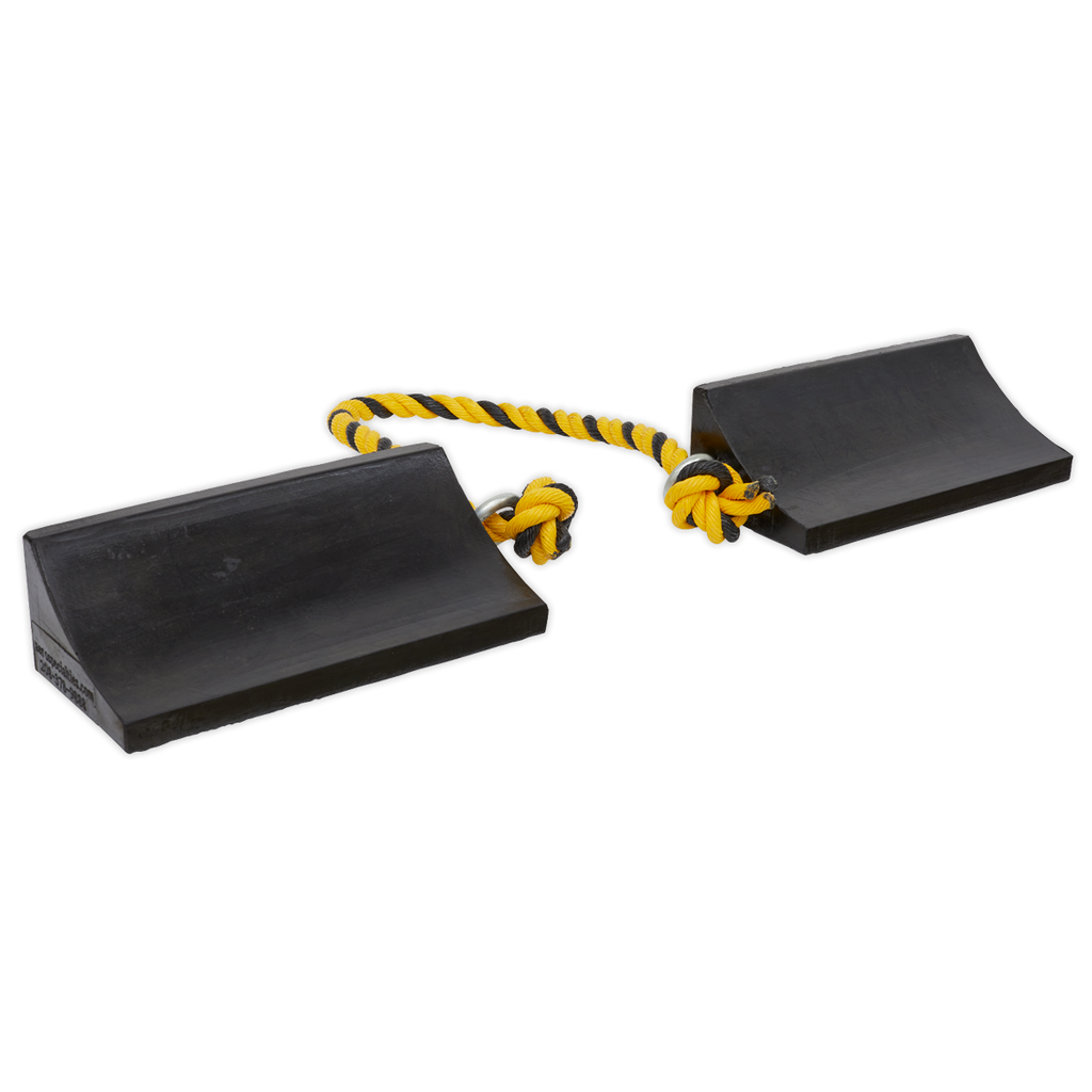 Heavy-Duty Rubber Wheel Chocks, Pair (WC16)