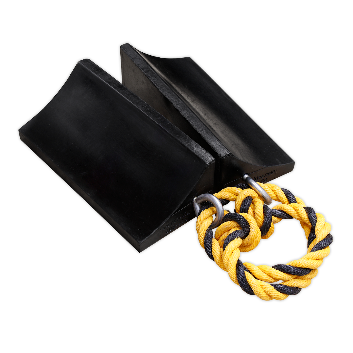 Heavy-Duty Rubber Wheel Chocks, Pair (WC16)