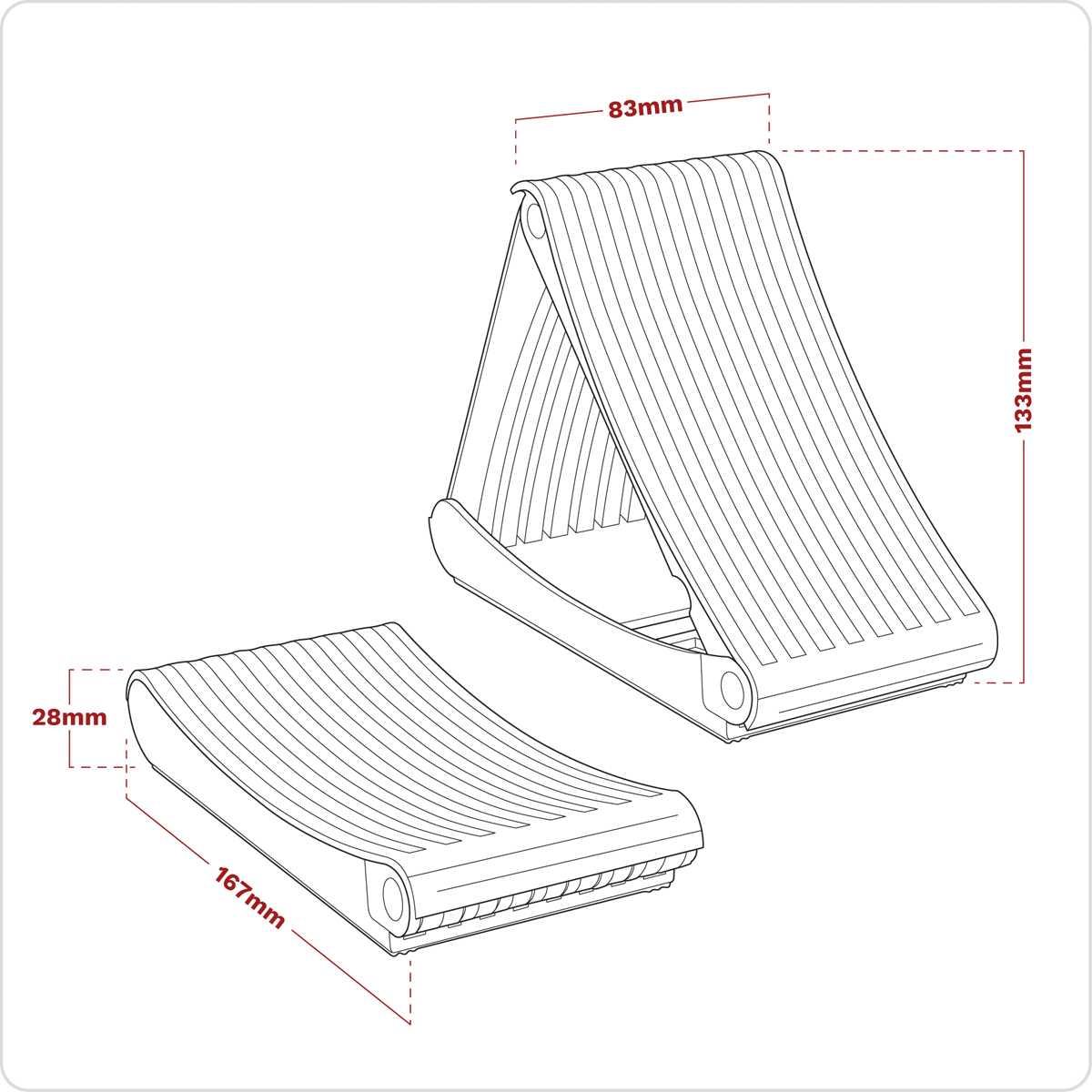 Folding Wheel Chocks, Pair (WCF01)