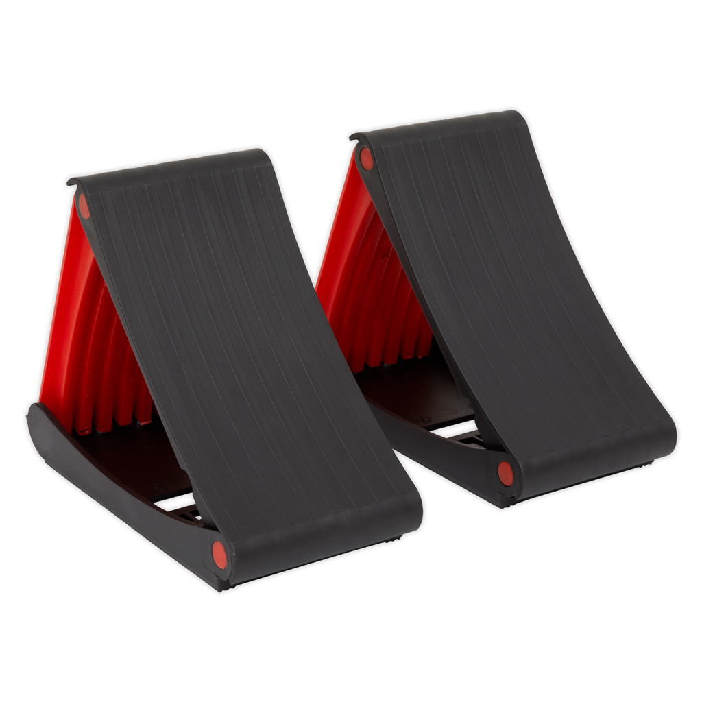 Folding Wheel Chocks, Pair (WCF01)