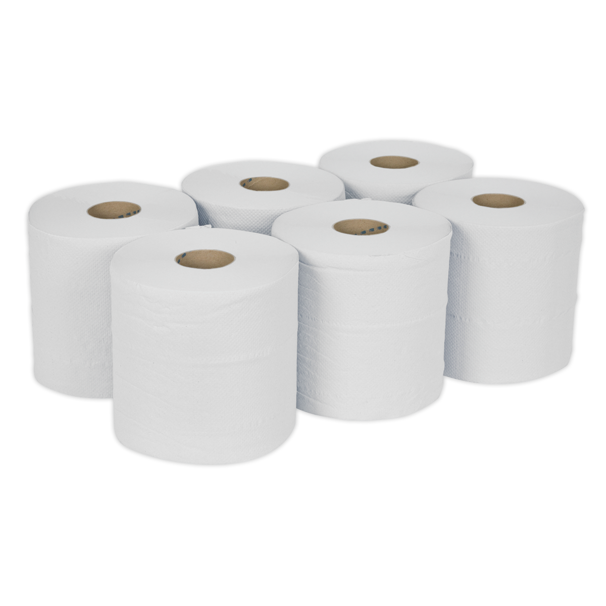 2-Ply Embossed White Paper Roll 150m - Pack of 6