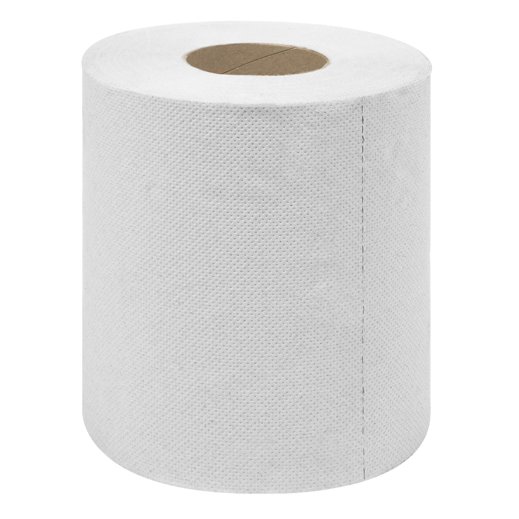 2-Ply Embossed White Paper Roll 60m - Pack of 6