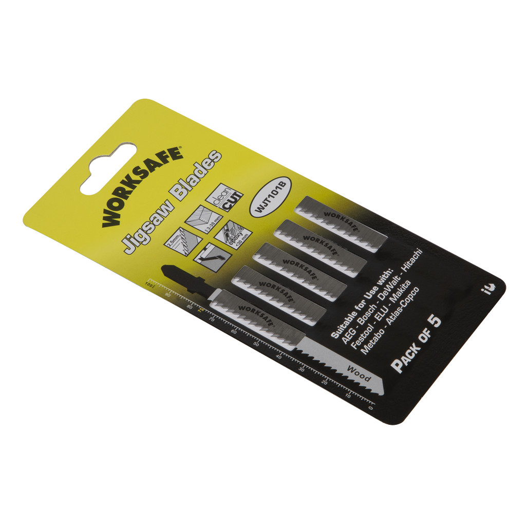 Worksafe® Jigsaw Blade for Wood & Plastics 75mm 10tpi - Pack