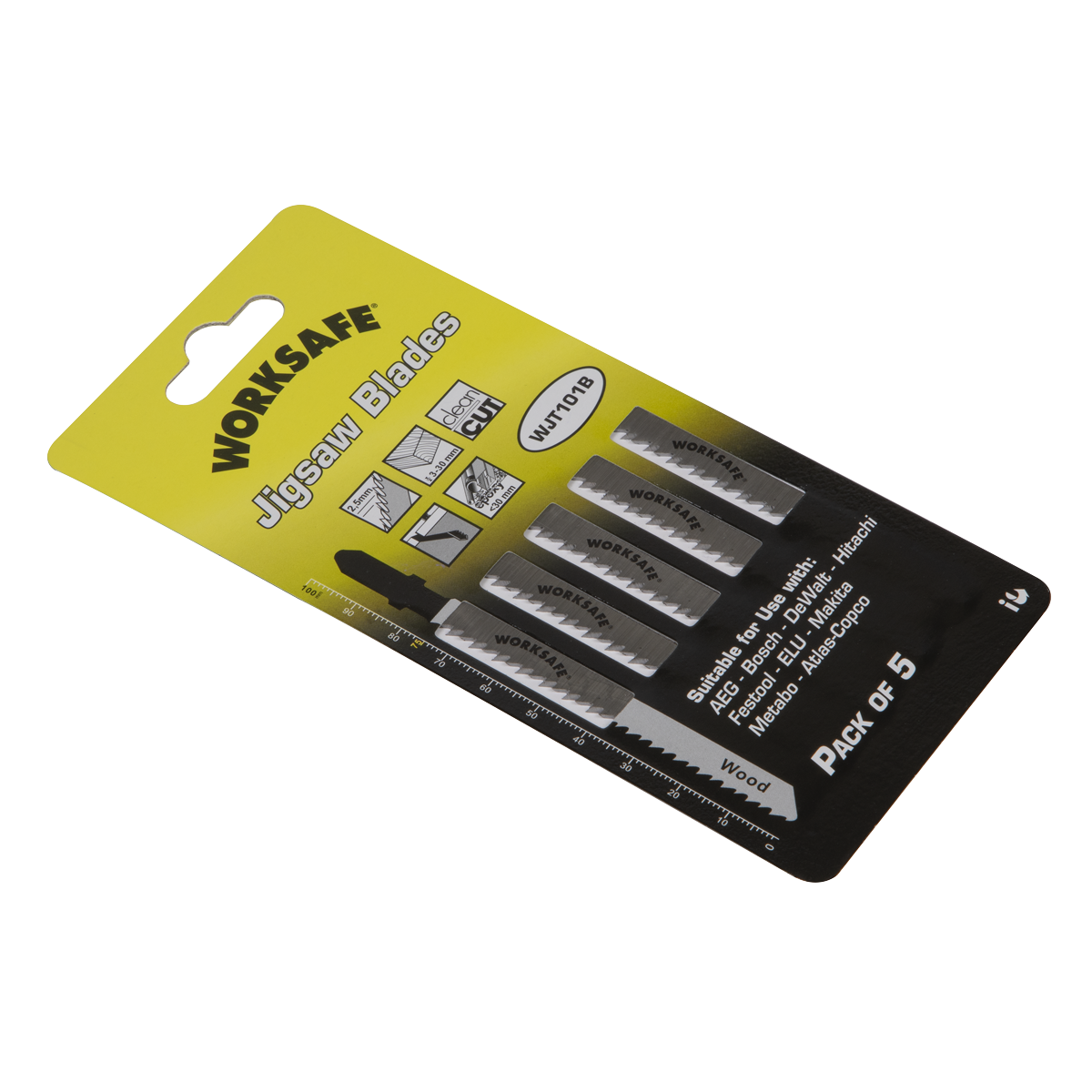 Worksafe® Jigsaw Blade for Wood & Plastics 75mm 10tpi - Pack