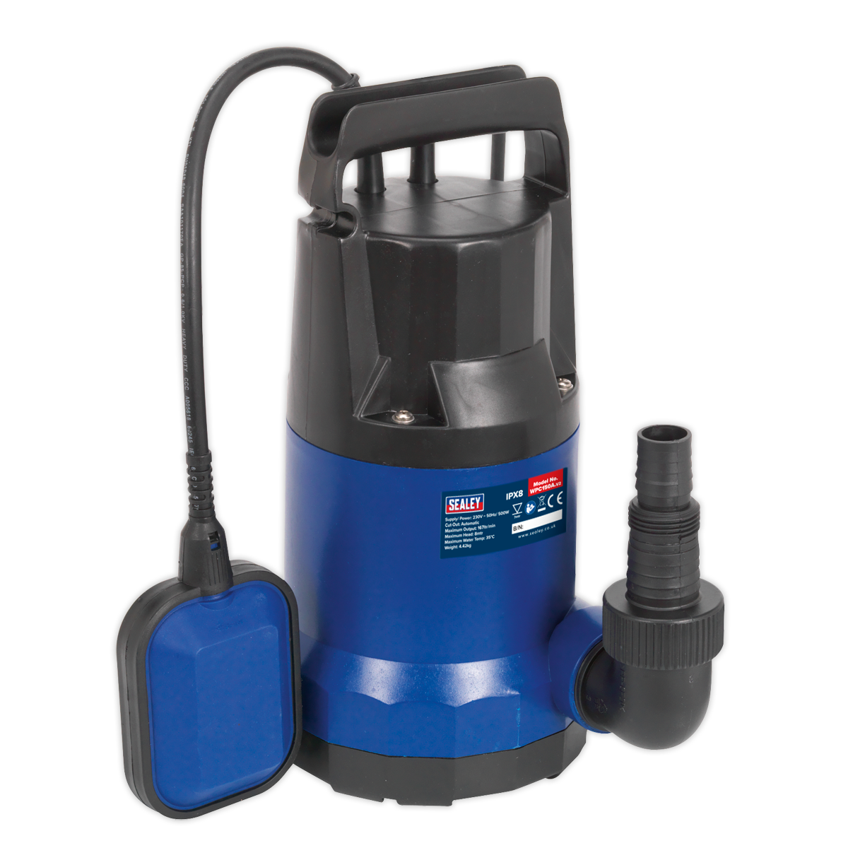 Automatic Submersible Water Pump, 167L/min (WPC150A) (Factory Refurbished B)