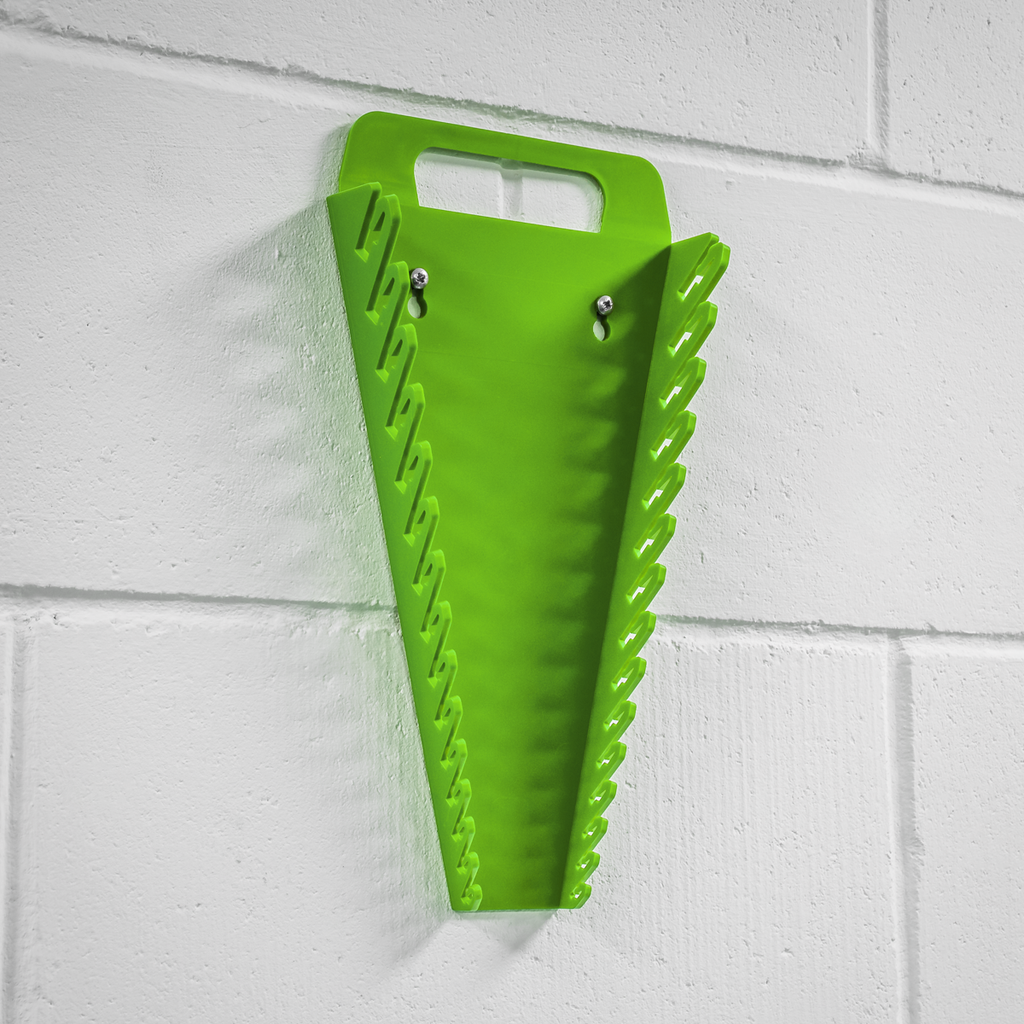 Premier Spanner Rack, 15 Spanners Capacity, Hi-Vis Green (WR08HV)