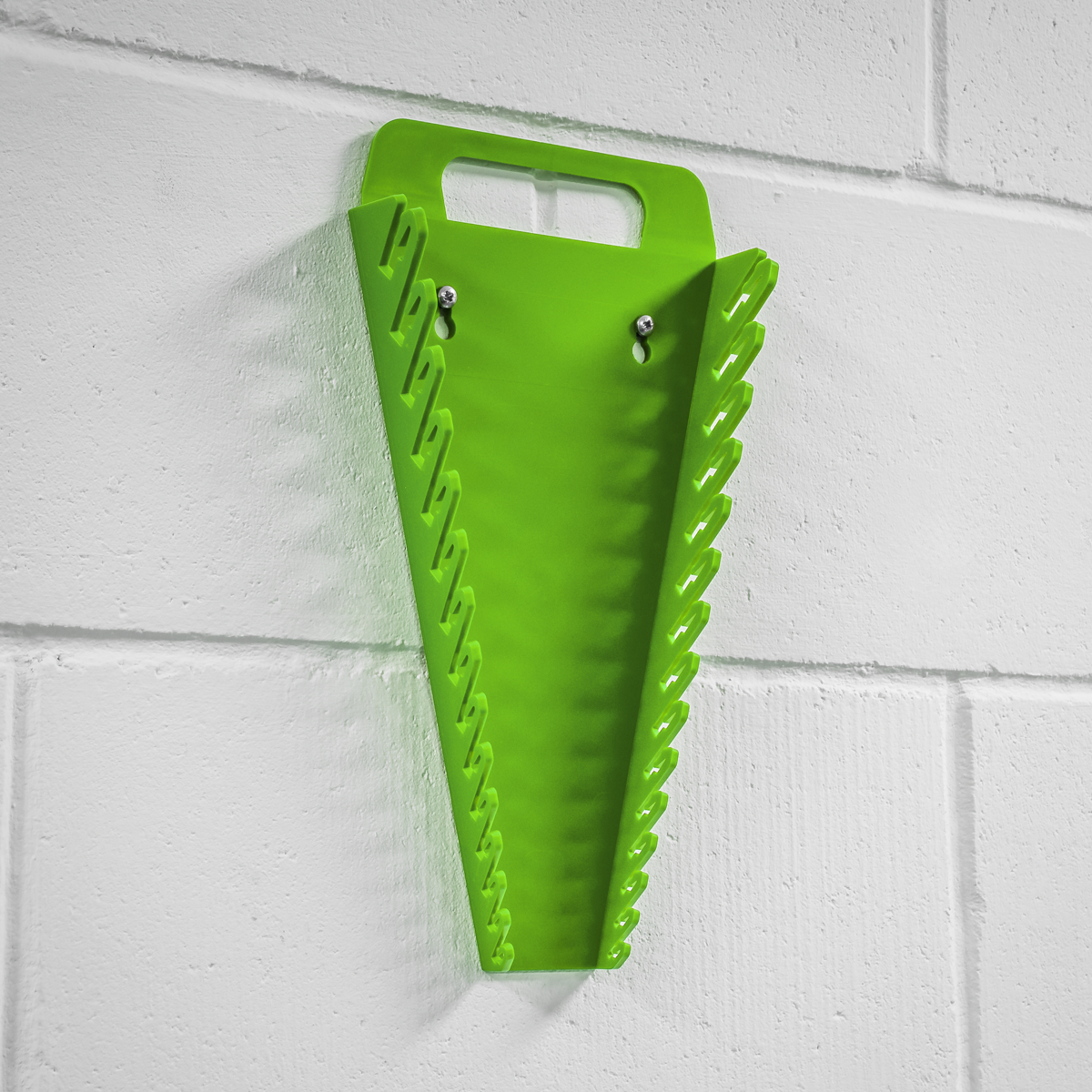 Premier Spanner Rack, 15 Spanners Capacity, Hi-Vis Green (WR08HV)