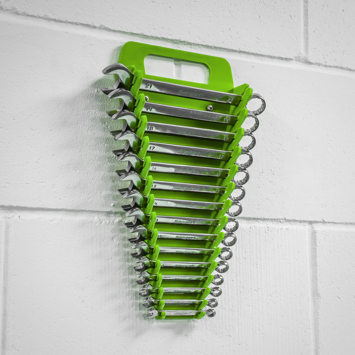Premier Spanner Rack, 15 Spanners Capacity, Hi-Vis Green (WR08HV)