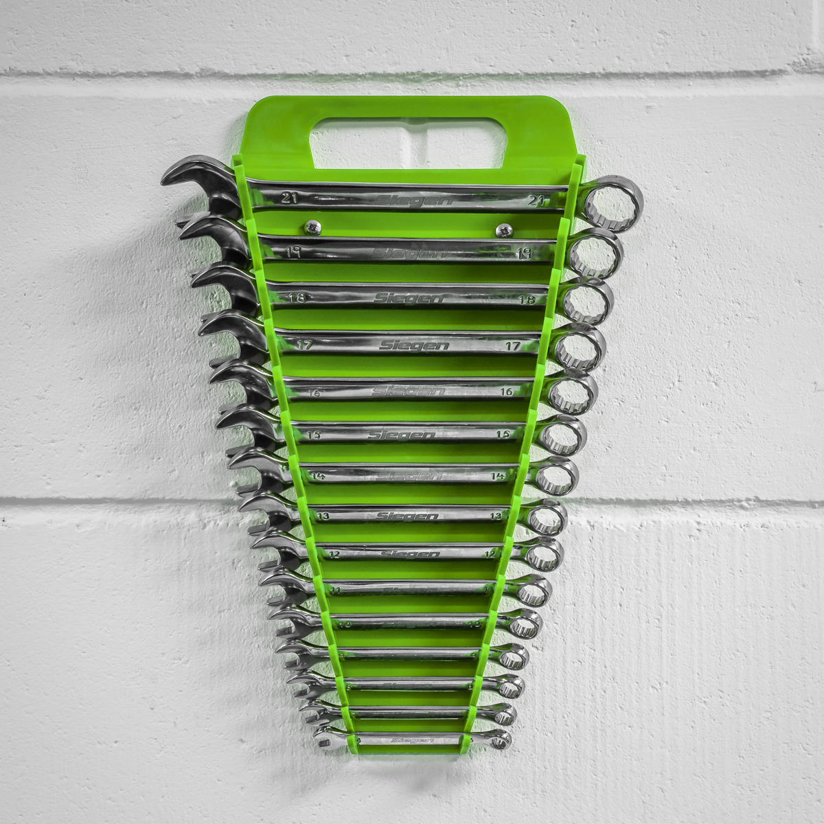 Premier Spanner Rack, 15 Spanners Capacity, Hi-Vis Green (WR08HV)