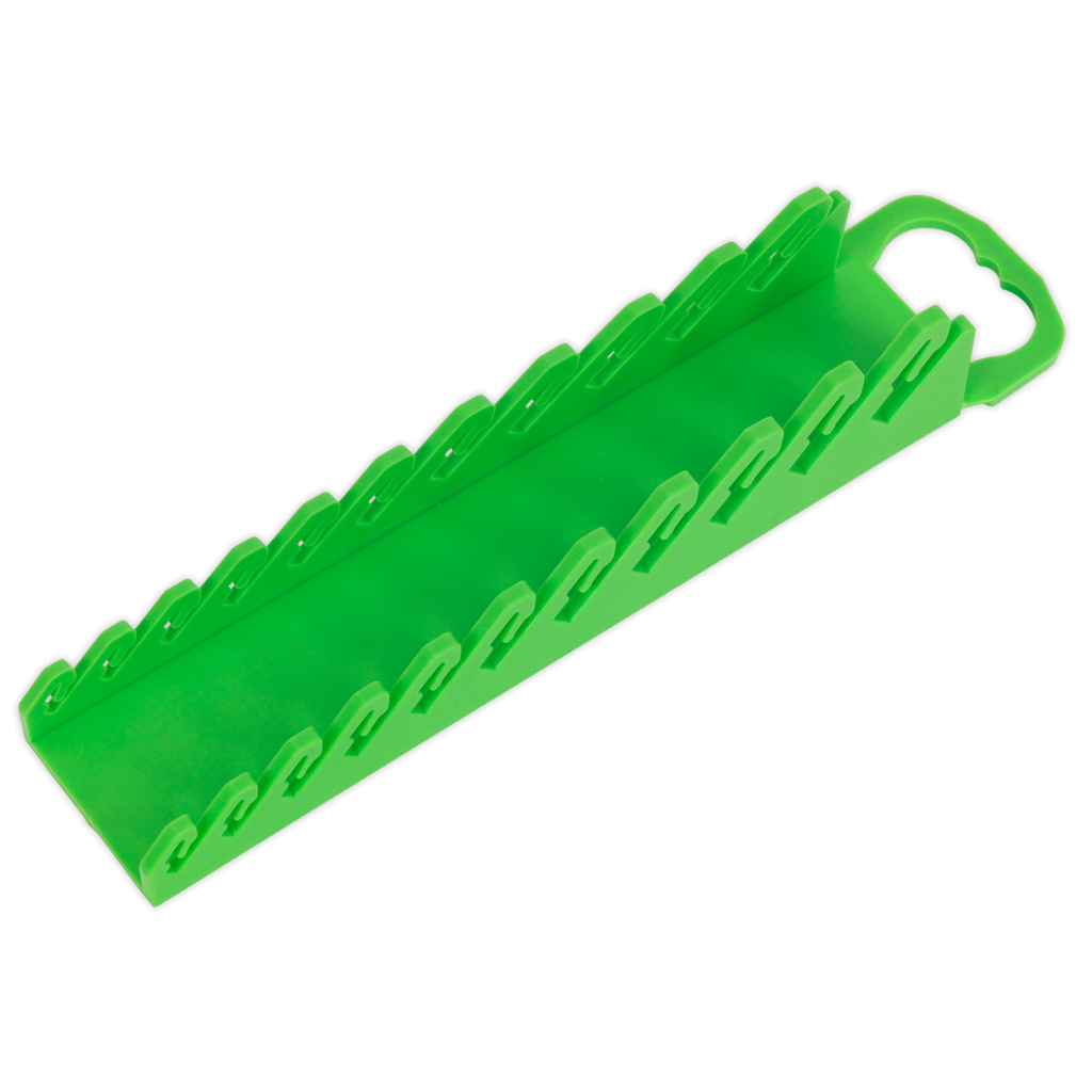 Premier Spanner Rack, 10 Stubby Spanners Capacity, Hi-Vis Green (WR10HV)