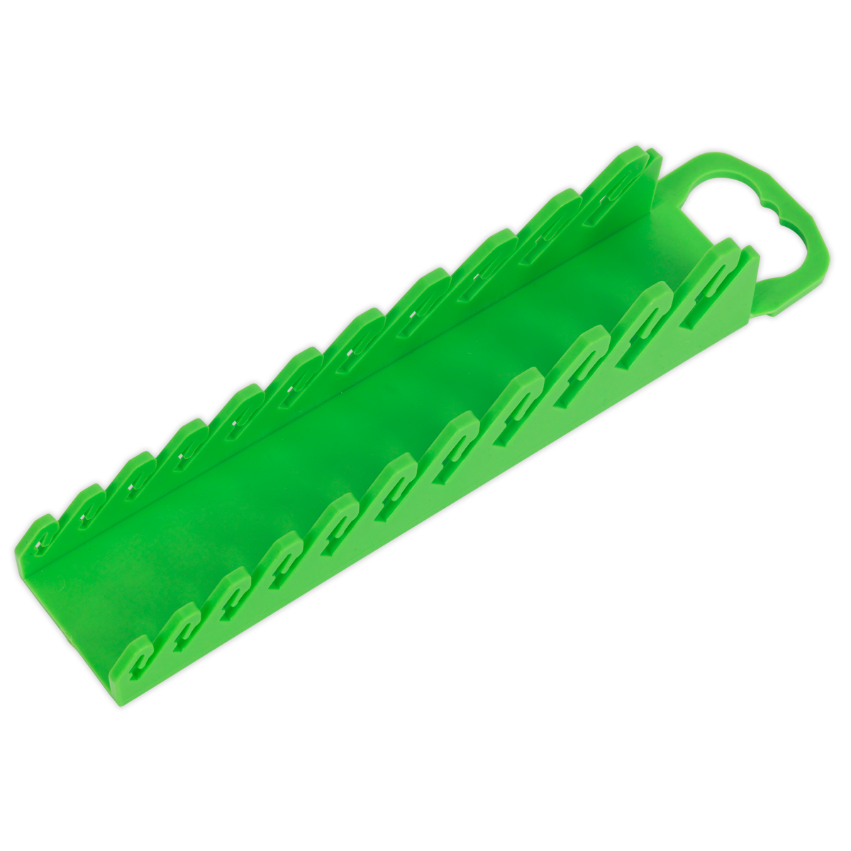 Premier Spanner Rack, 10 Stubby Spanners Capacity, Hi-Vis Green (WR10HV)