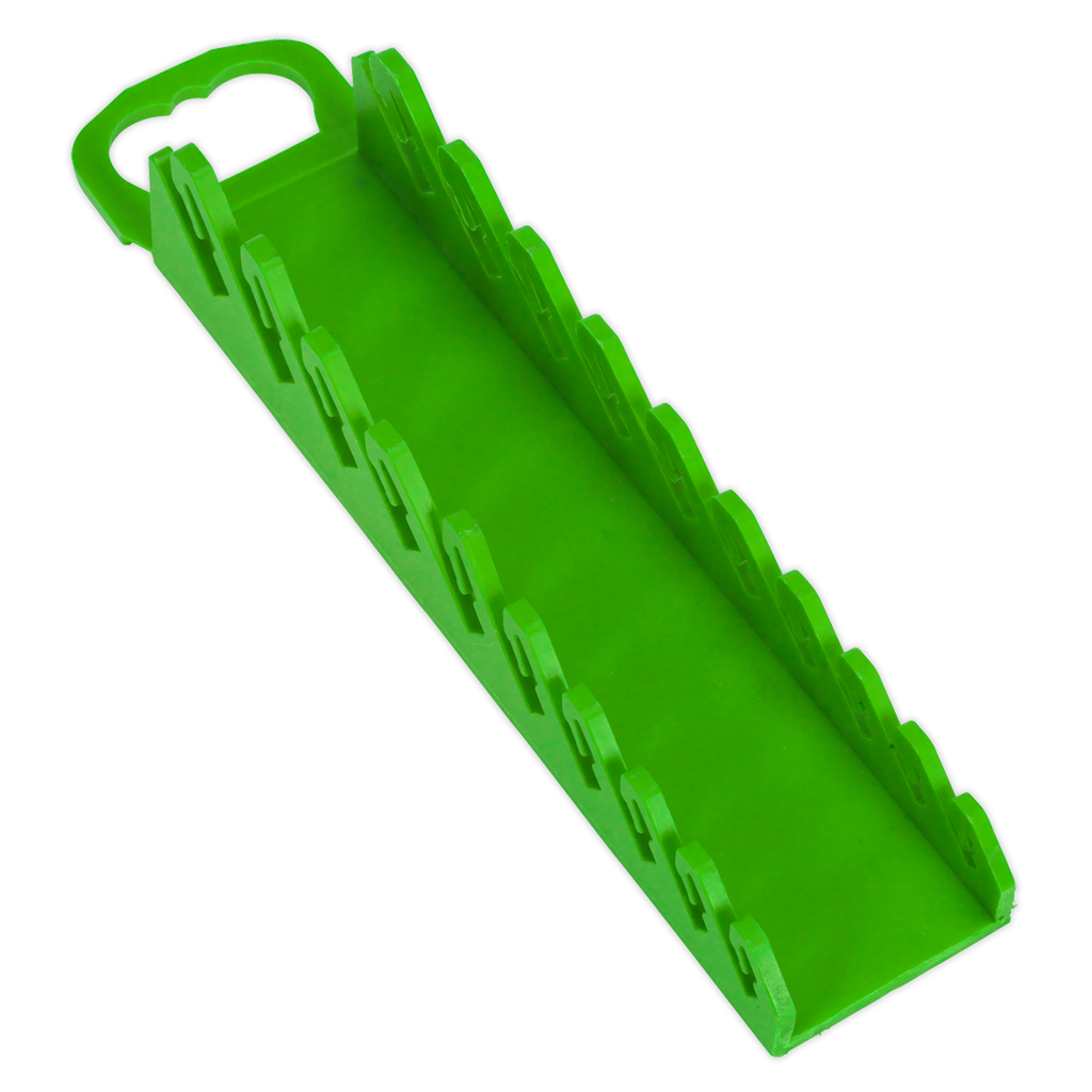 Premier Spanner Rack, 10 Stubby Spanners Capacity, Hi-Vis Green (WR10HV)