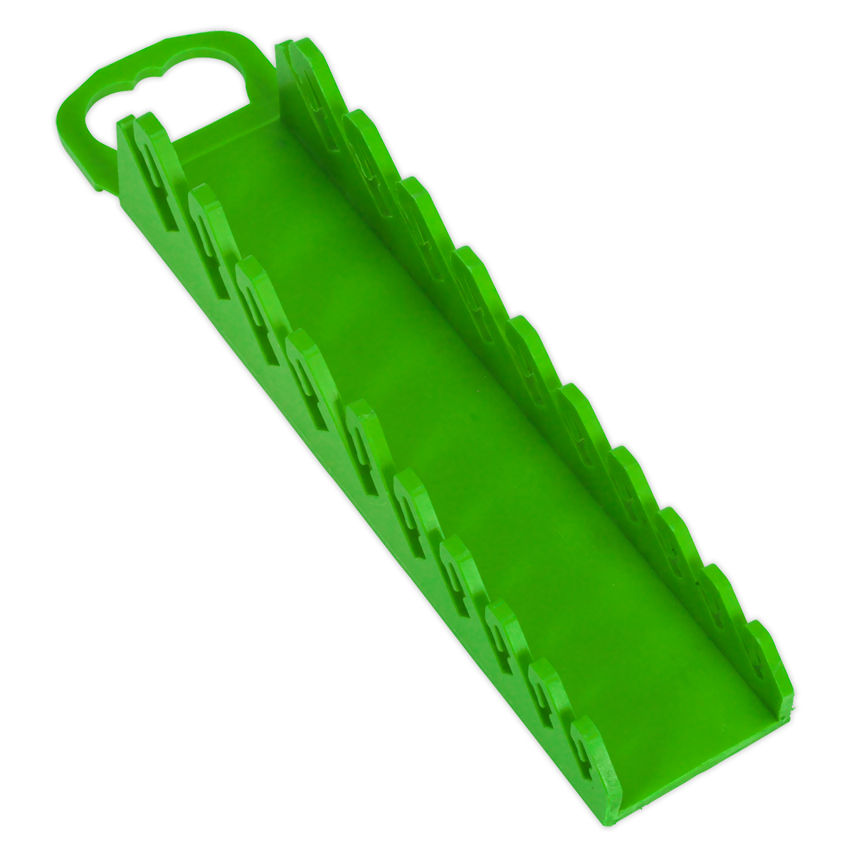 Premier Spanner Rack, 10 Stubby Spanners Capacity, Hi-Vis Green (WR10HV)
