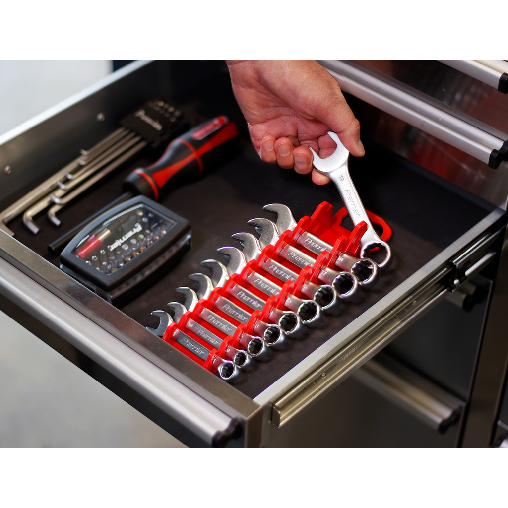 Premier Spanner Rack, 10 Stubby Spanners Capacity, Red (WR10)