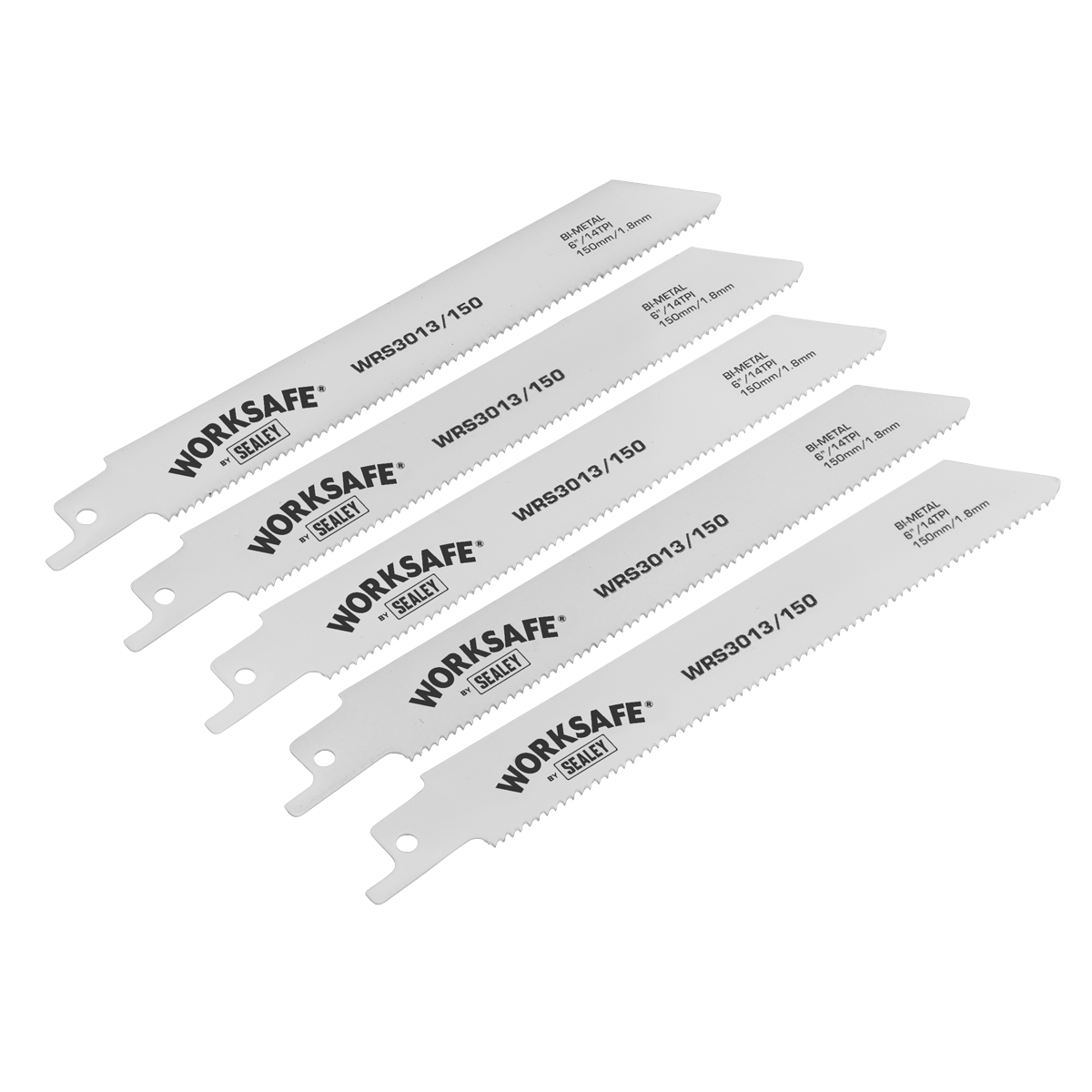 Worksafe® Reciprocating Saw Blade 150mm 14tpi - Pack of 5