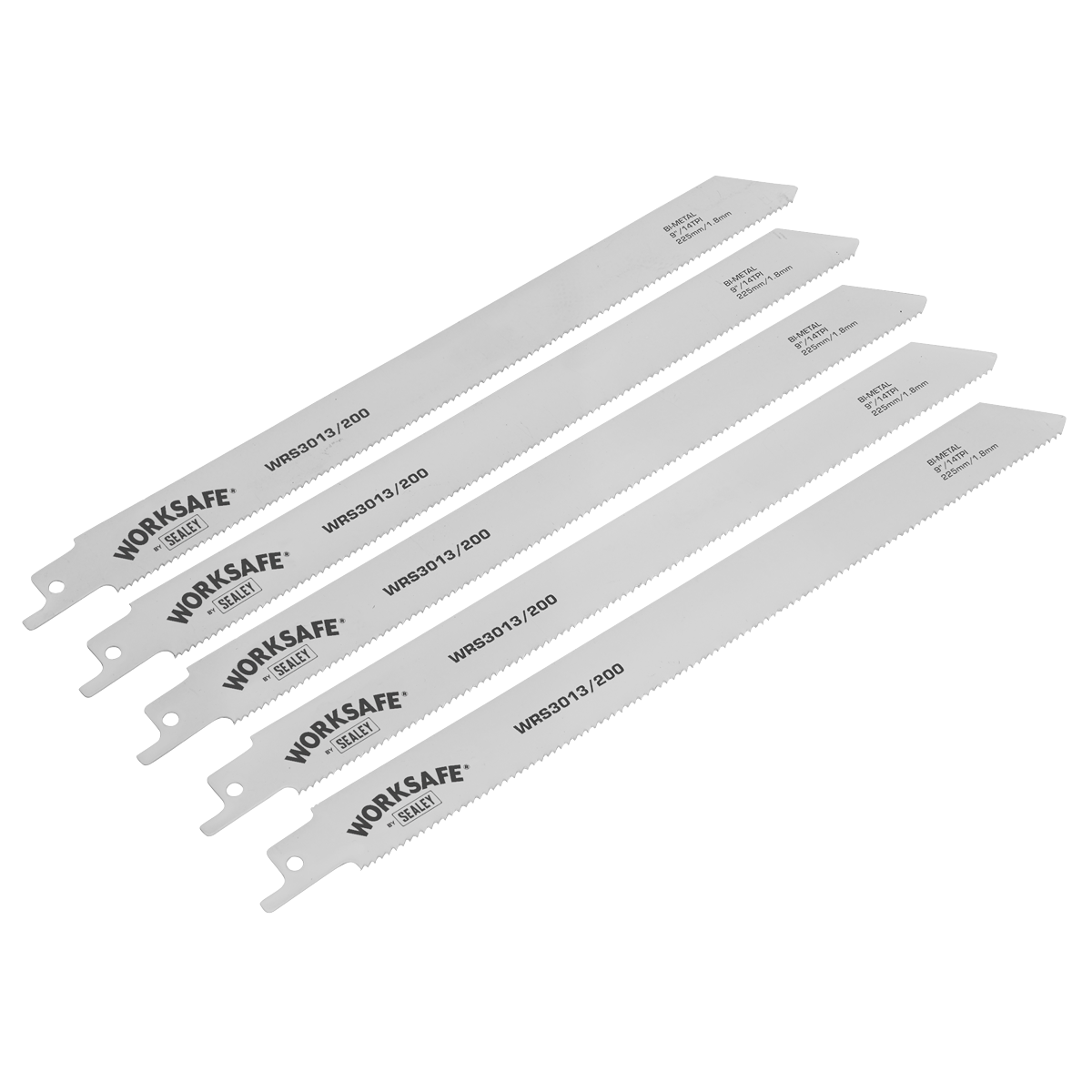 Worksafe® Reciprocating Saw Blade 225mm 14tpi - Pack of 5
