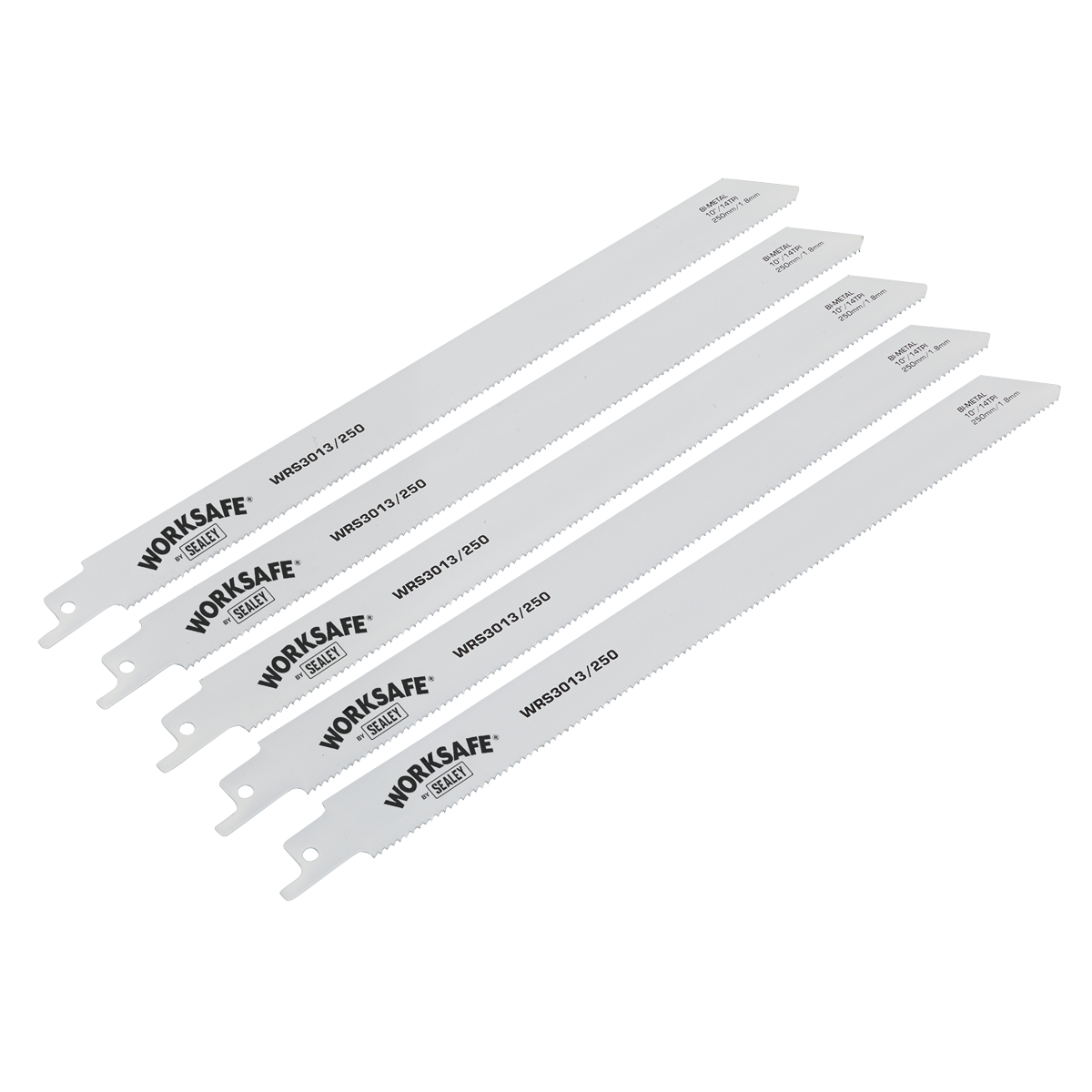 Worksafe® Reciprocating Saw Blade 250mm 14tpi - Pack of 5