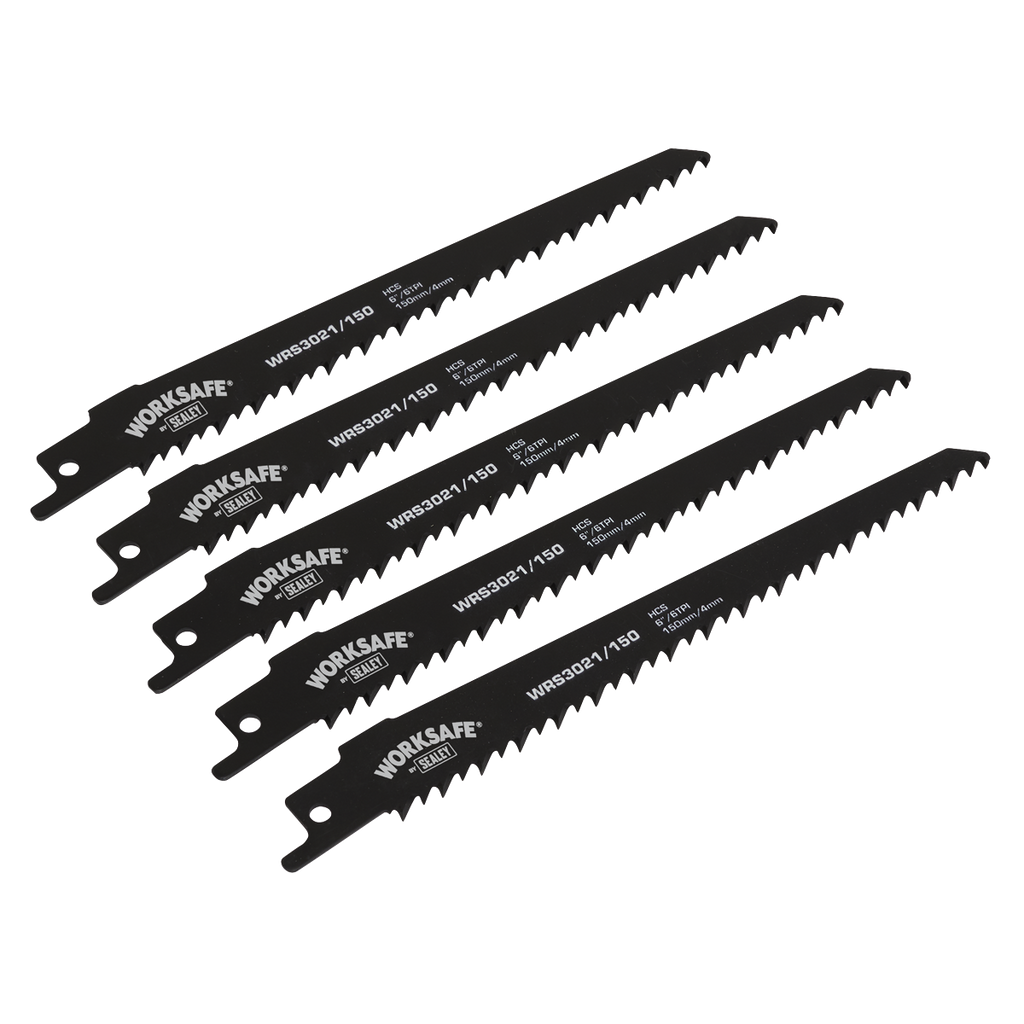 Reciprocating Saw Blade 150mm 6tpi - Pack of 5