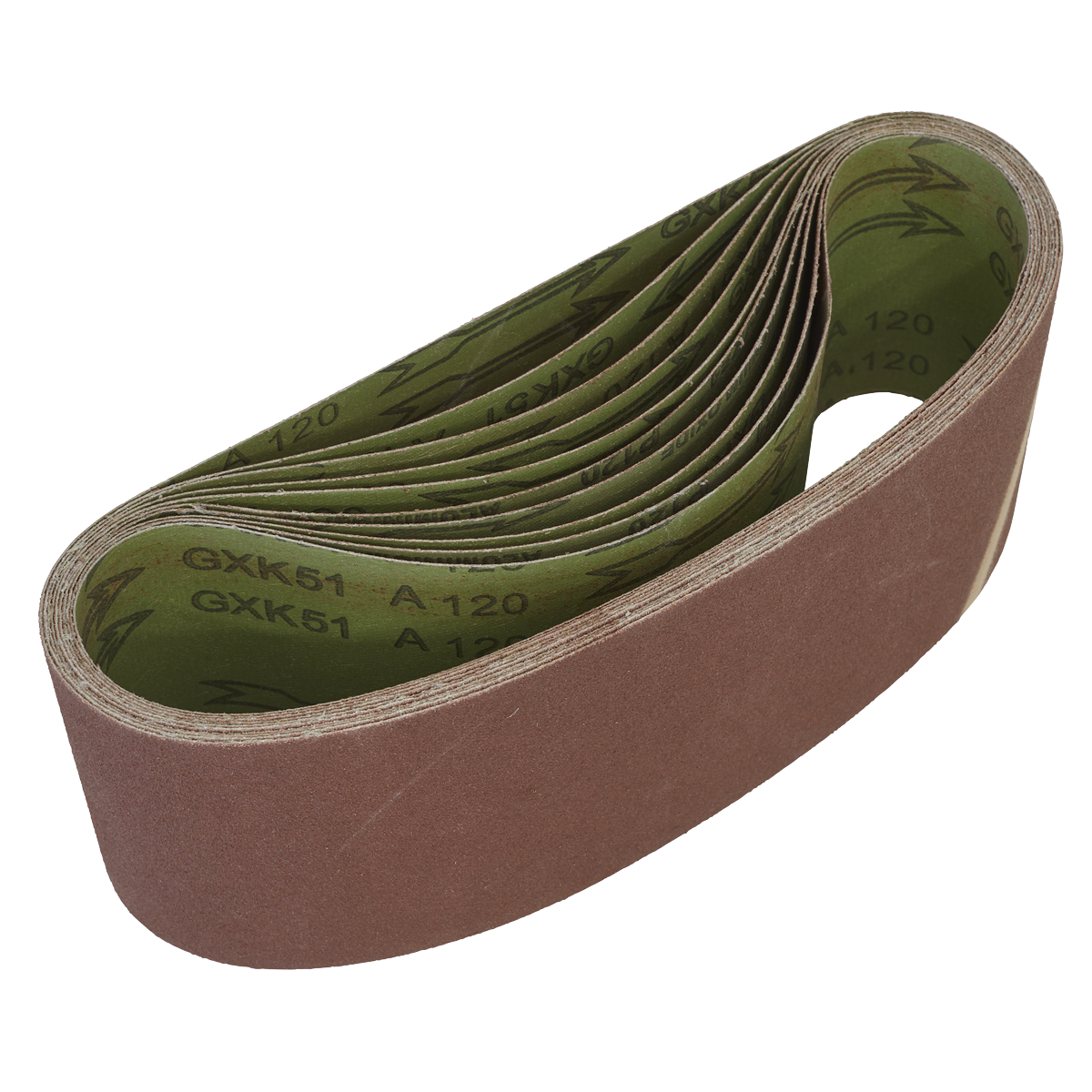 Worksafe® 100 x 610mm Sanding Belt 120Grit - Pack of 10