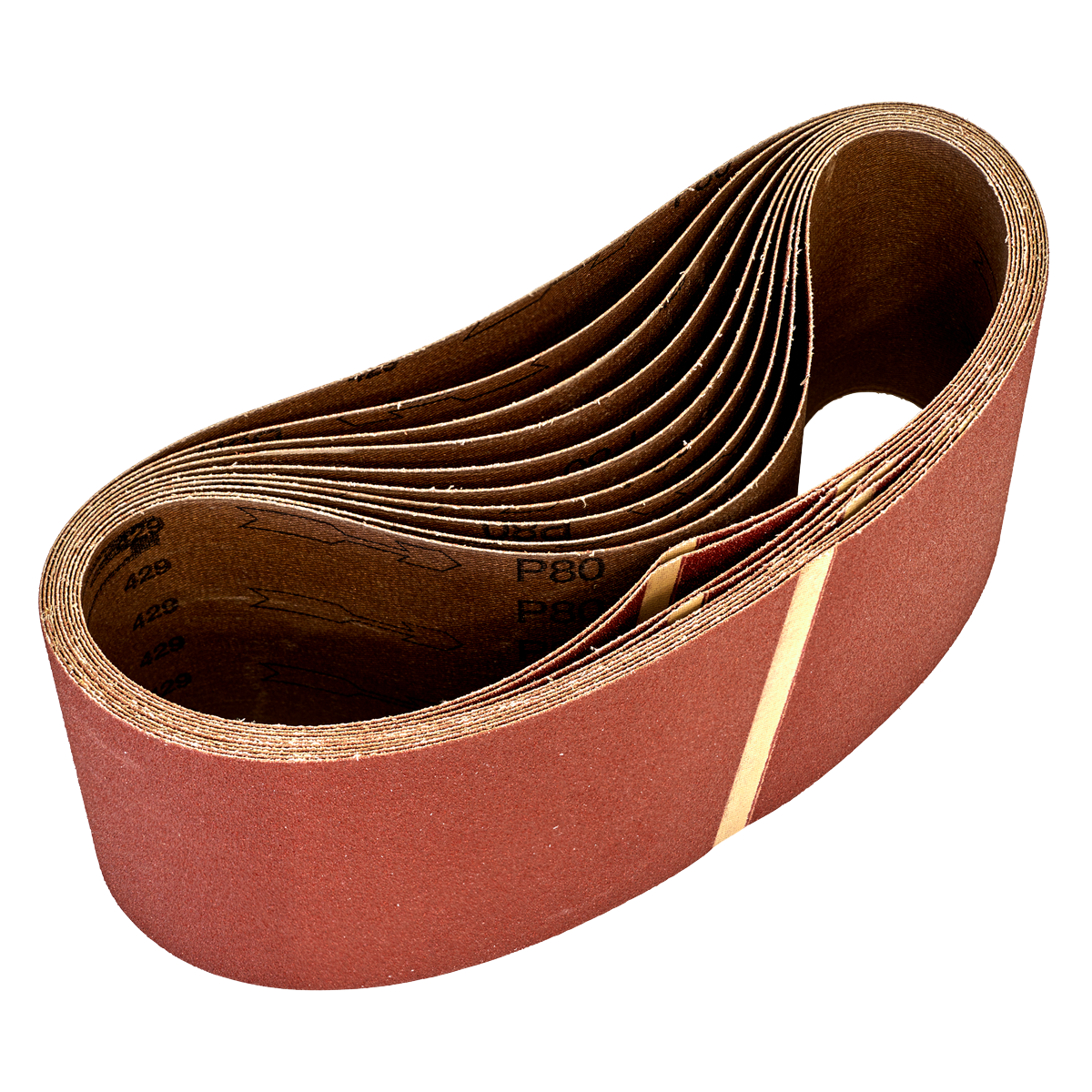 Worksafe® 100 x 620mm Sanding Belt 80Grit - Pack of 10