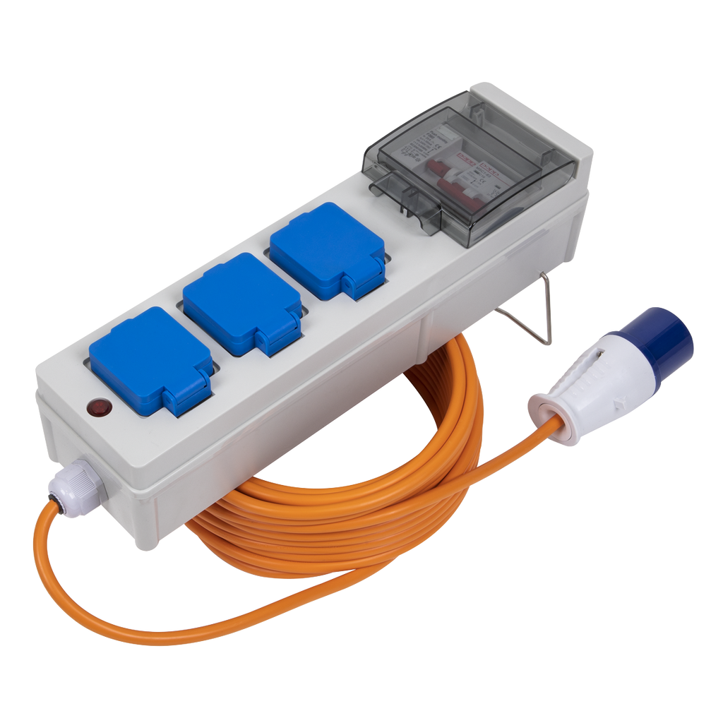 Caravan & Camping Mains Unit 15m with RCD