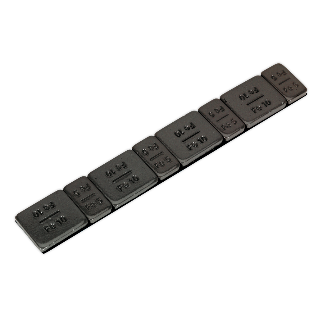 Black Steel Adhesive Wheel Weight 5/10g Strip of 8 - Pack of
