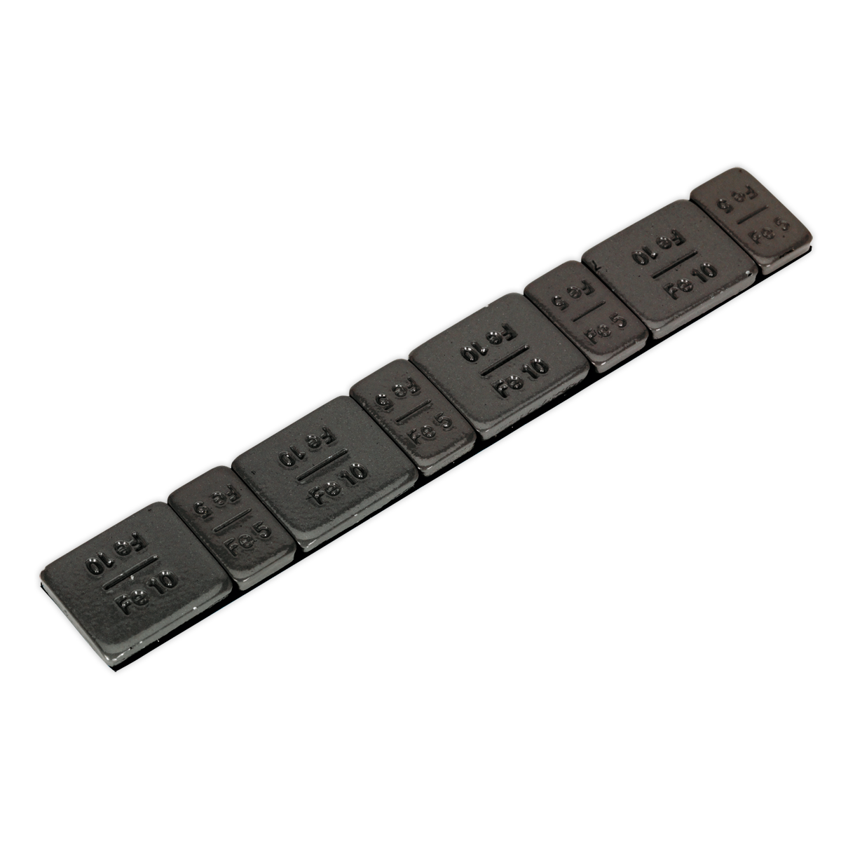 Black Steel Adhesive Wheel Weight 5/10g Strip of 8 - Pack of 50