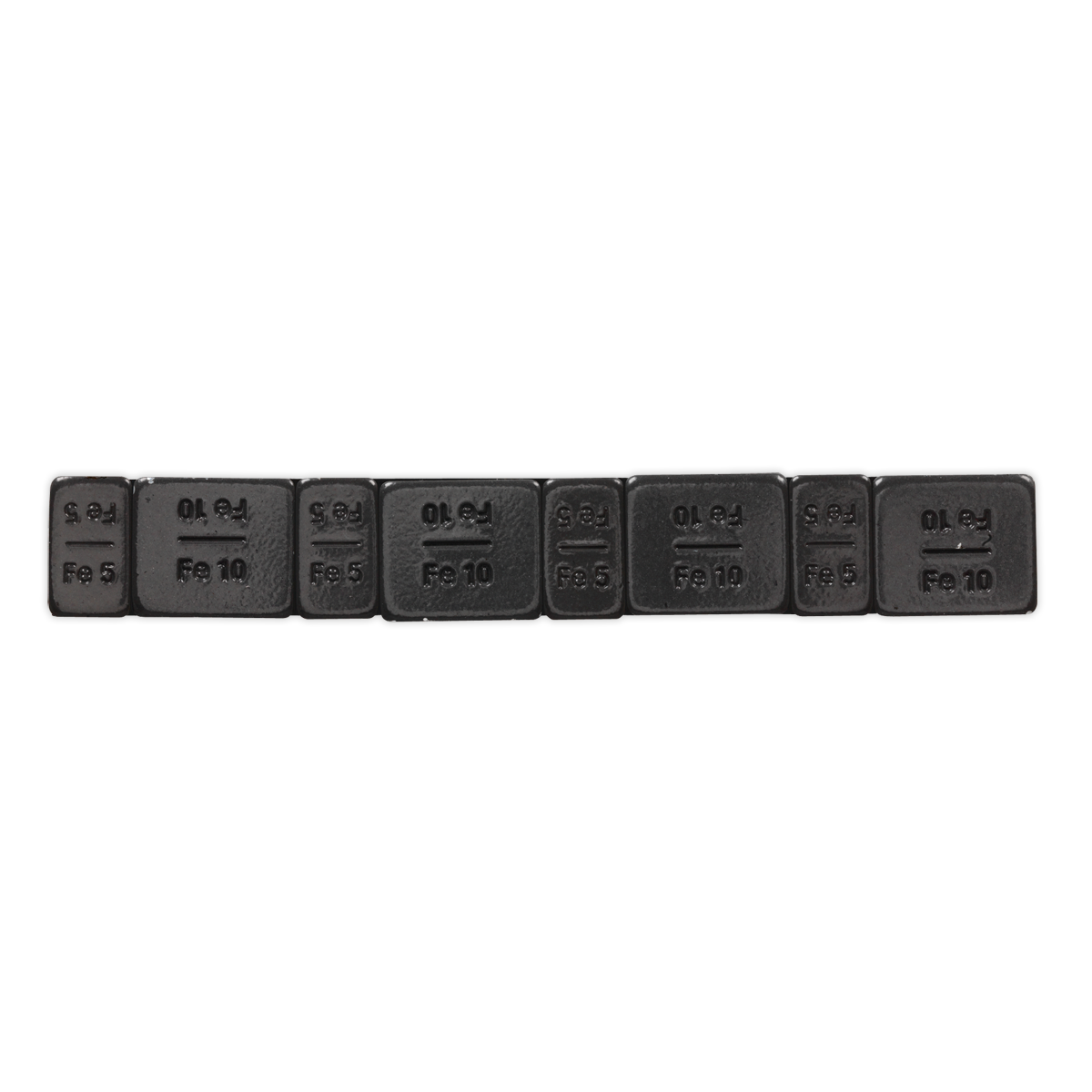 Black Steel Adhesive Wheel Weight 5/10g Strip of 8 - Pack of