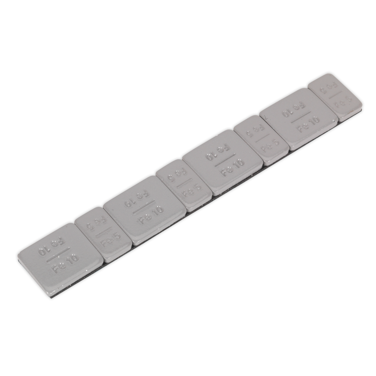 Plastic Coated Zinc Plated Adhesive Wheel Weight 5/10g Strip of 8 (4 x Each Weight) - Pack of 100