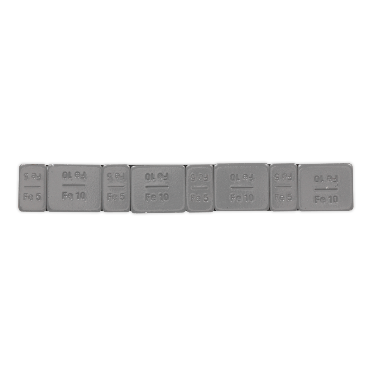 Plastic Coated Zinc Plated Adhesive Wheel Weight 5/10g Strip of 8 (4 x Each Weight) - Pack of 100