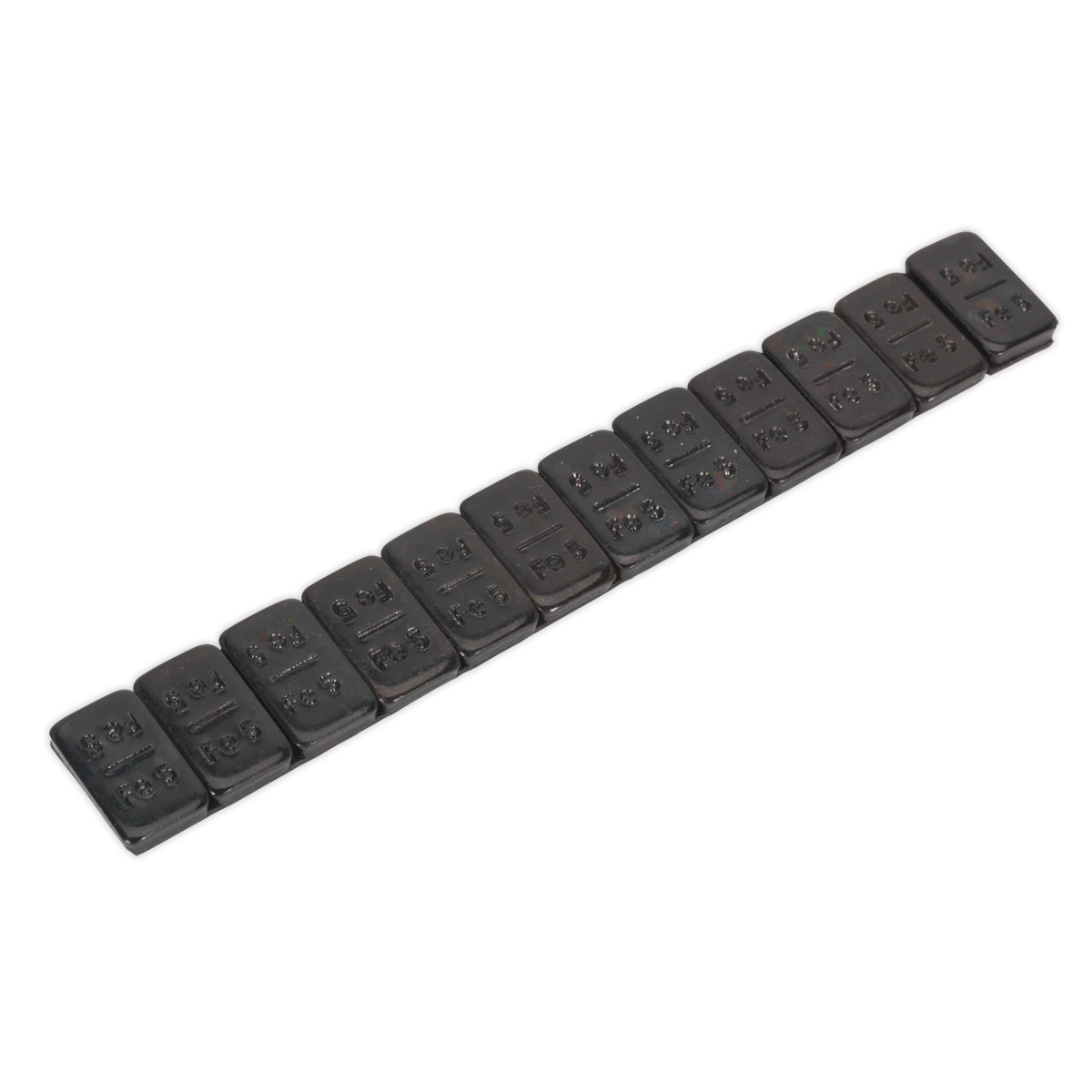 Black Steel Adhesive Wheel Weight 5g Strip of 12 - Pack of 50