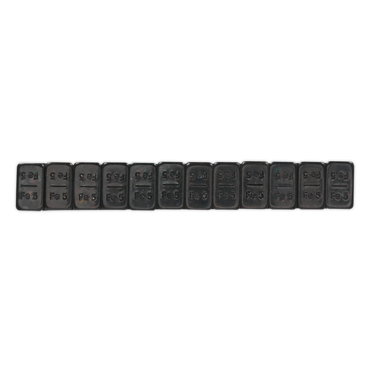 Black Steel Adhesive Wheel Weight 5g Strip of 12 - Pack of 50
