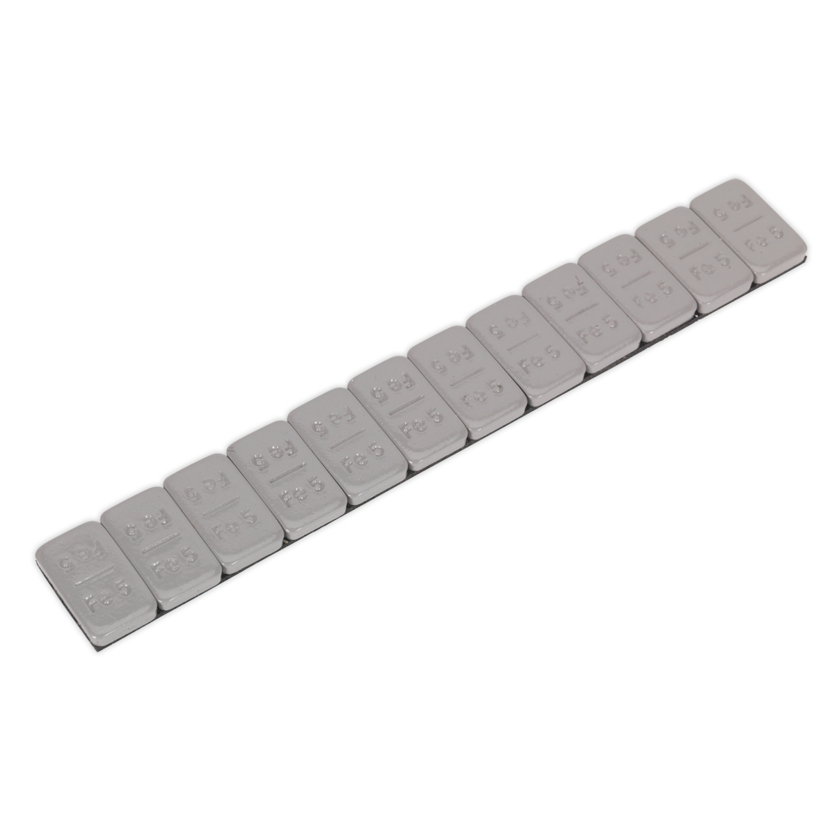Plastic Coated Zinc Plated Steel Adhesive Wheel Weight 5g Strip of 12 - Pack of 100