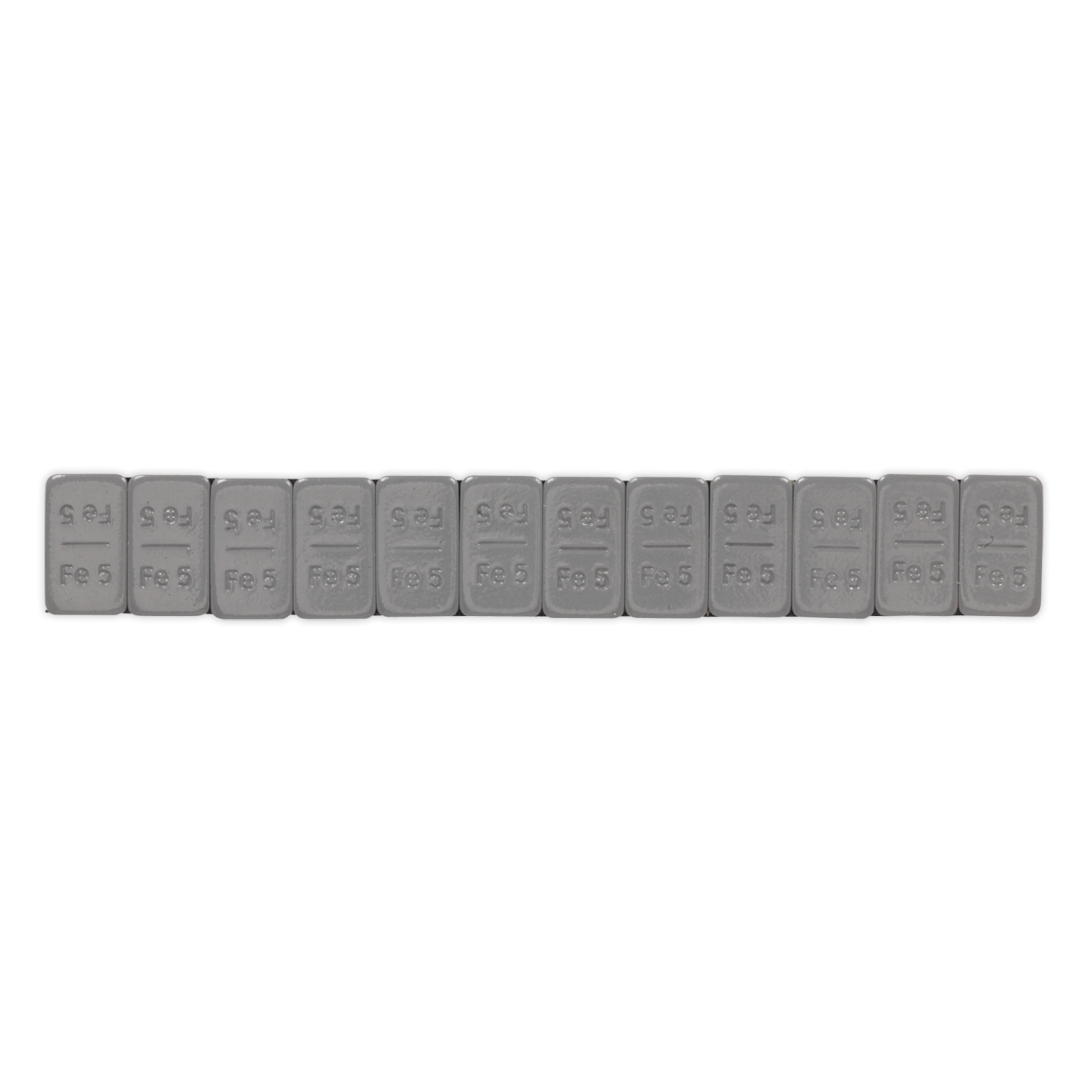 Plastic Coated Zinc Plated Steel Adhesive Wheel Weight 5g Strip of 12 - Pack of 100