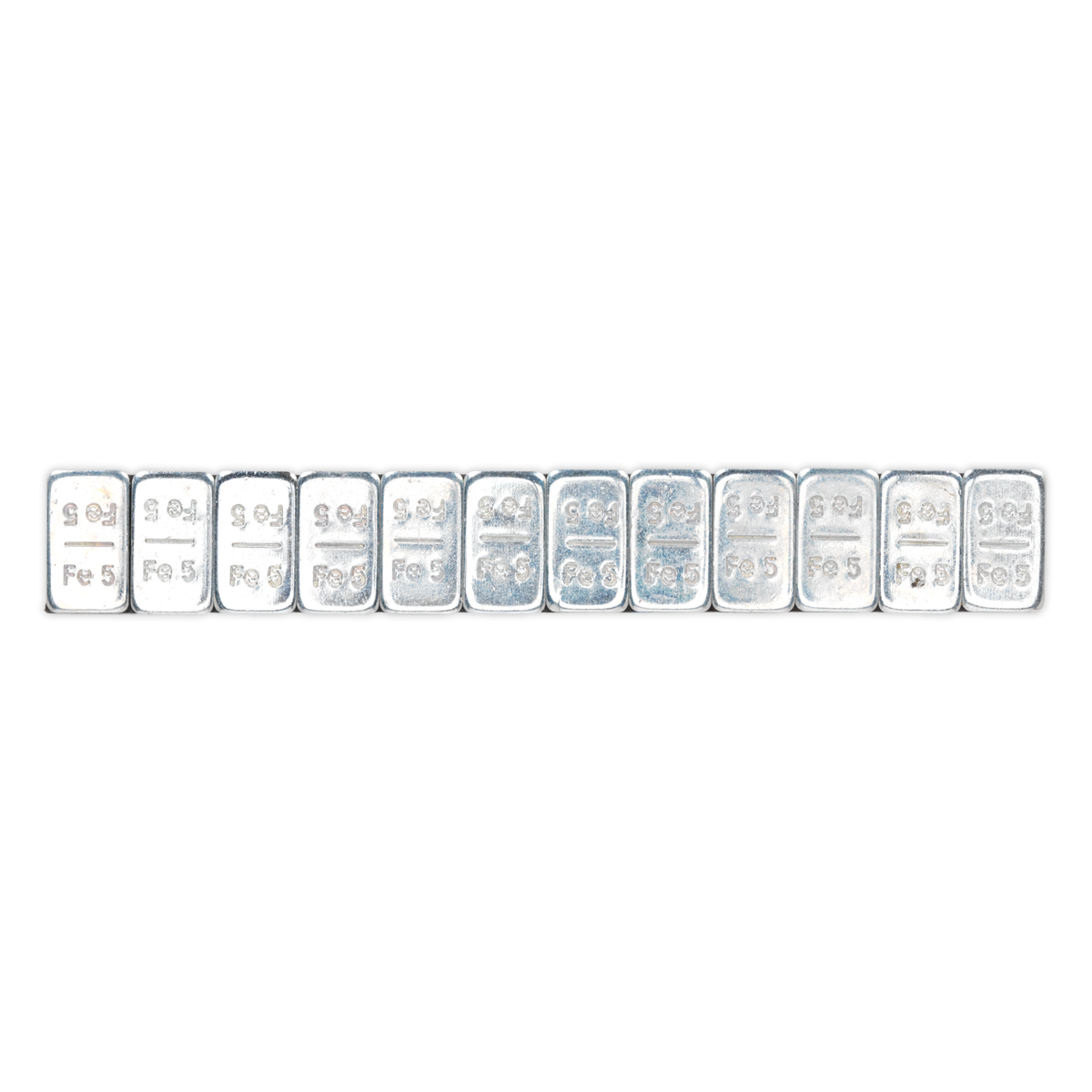 Steel Adhesive Wheel Weight 5g Strip of 12 - Pack of 100