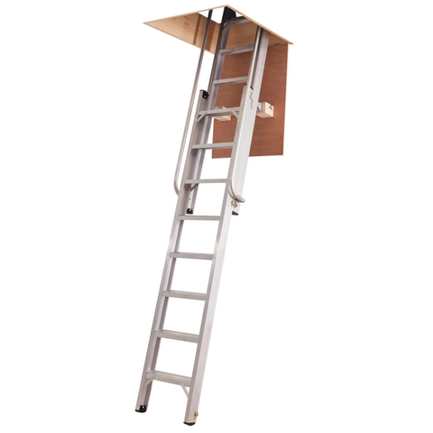 Werner 2-Section Deluxe Aluminium Loft Ladder 2.31m - 3.25m